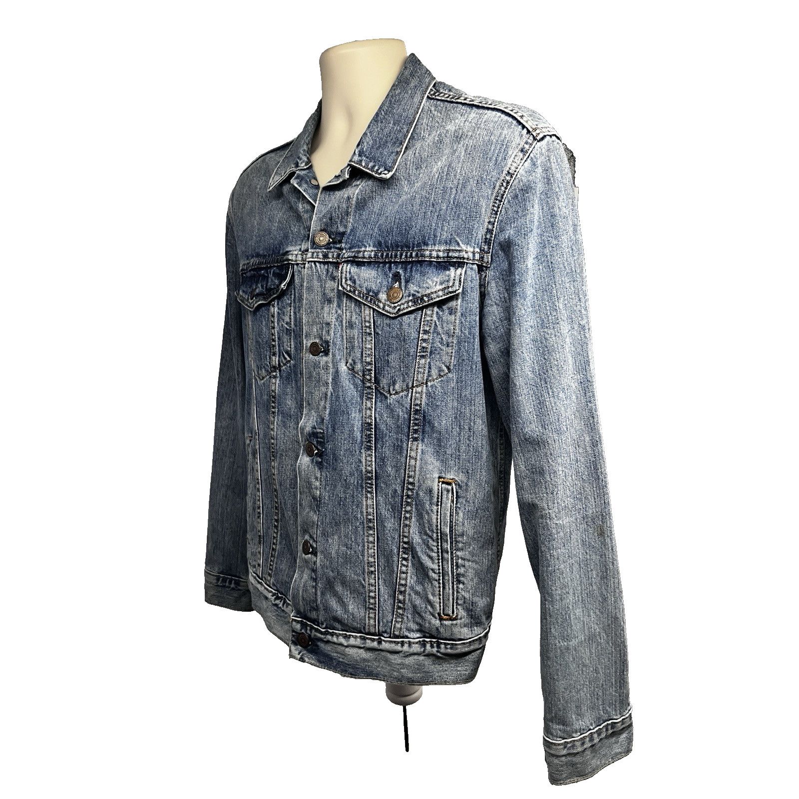Levi's Levis Blue Denim Button Up Jean Trucker Jacket M Pockets Size US M / EU 48-50 / 2 - 3 Thumbnail