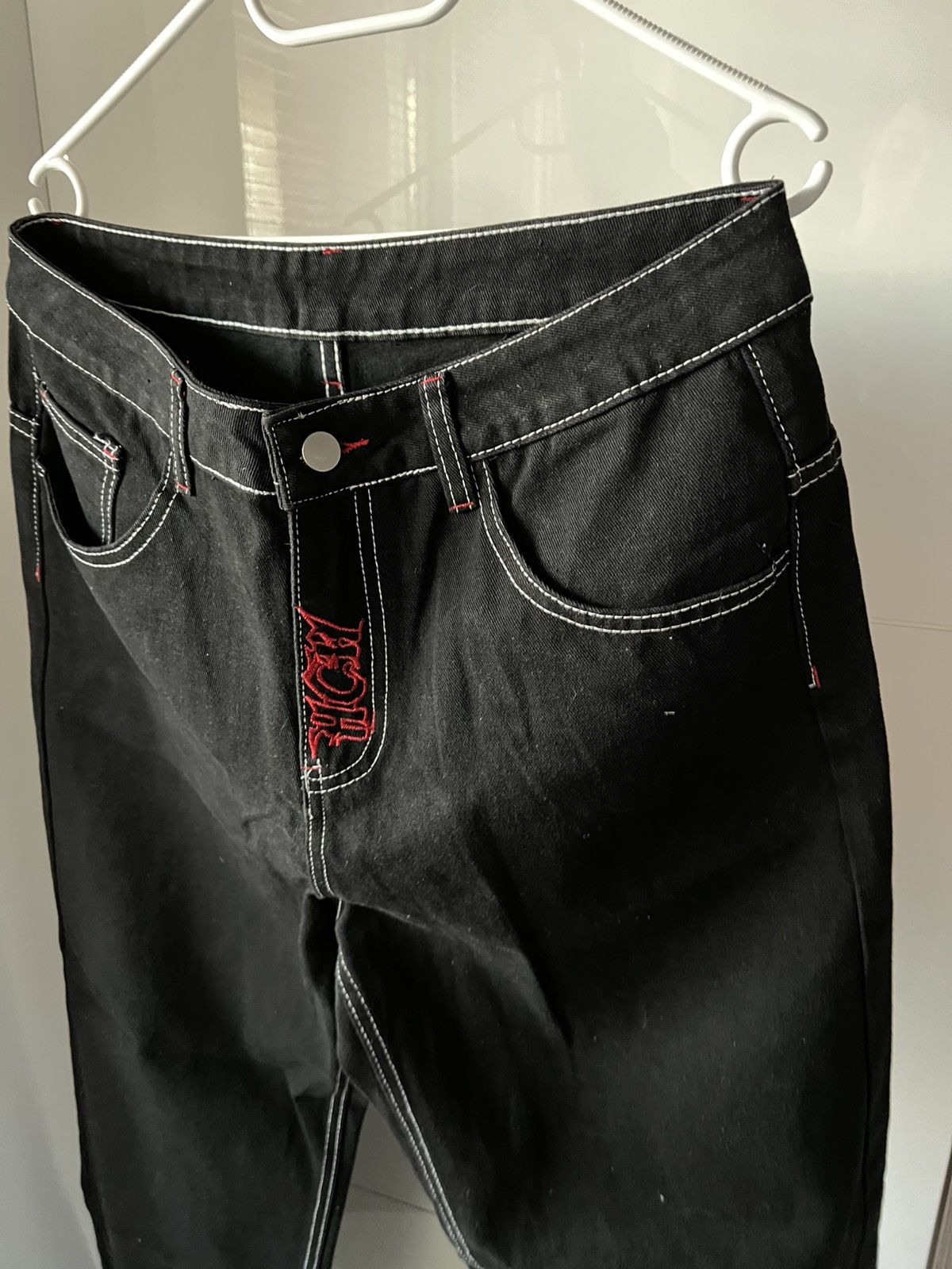 Other Avant Garde Embroidered Opium Black Denim HCH Japan Jeans Size US 34 / EU 50 - 11 Thumbnail