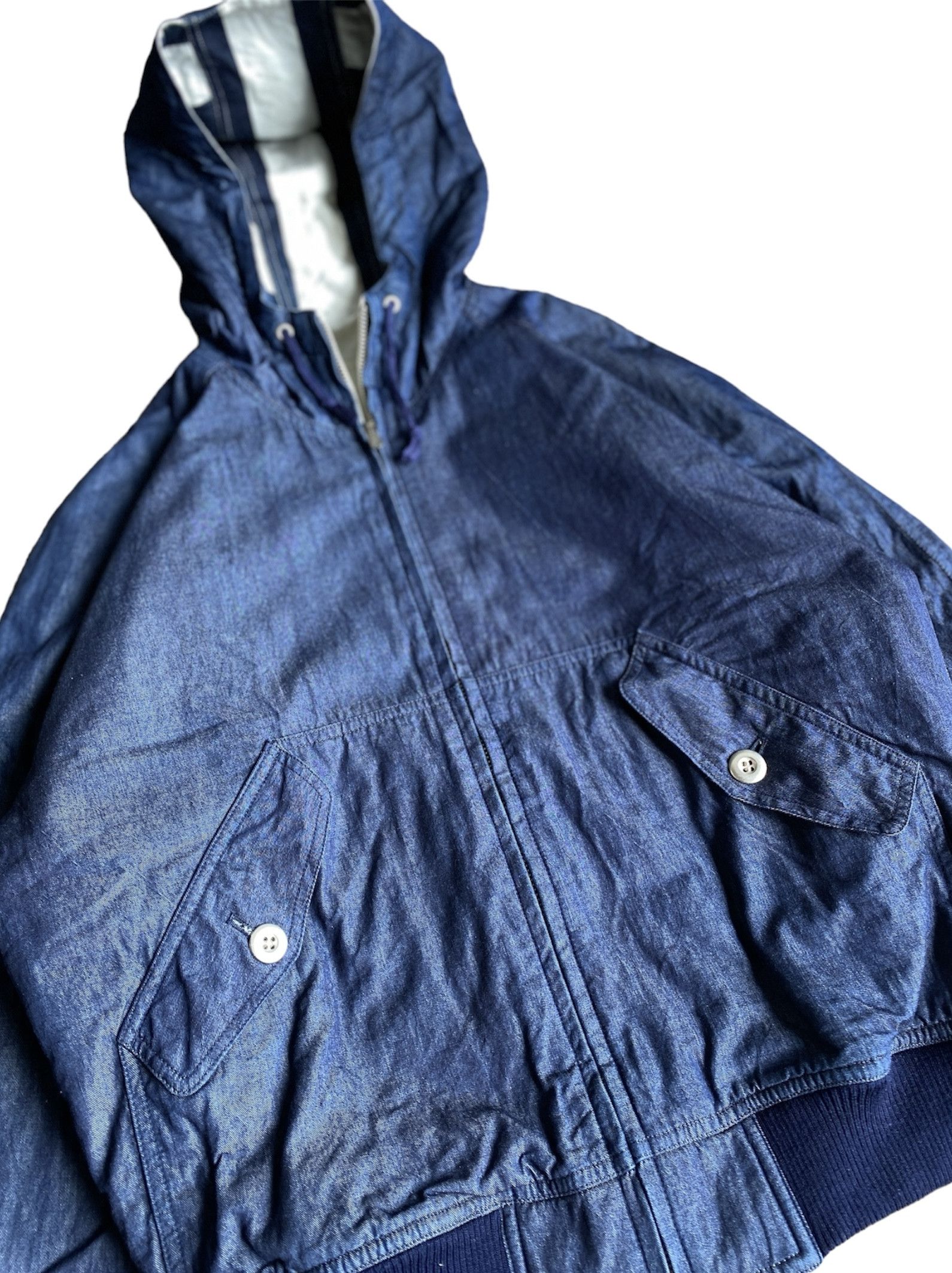 Issey Miyake × Vintage 💥Vintage IS Issey Miyake Reversible Hooded Bomber Jackets Size US M / EU 48-50 / 2 - 4 Thumbnail