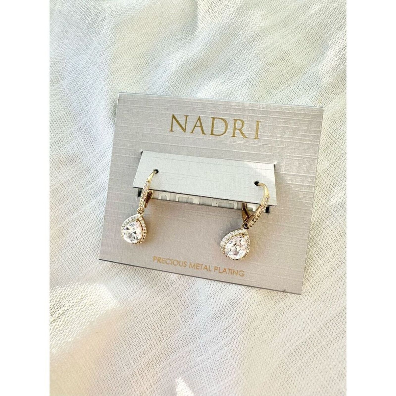Nordstrom Nadri cubic zirconia tear drop earrings precious metal NWT Size ONE SIZE - 1 Thumbnail