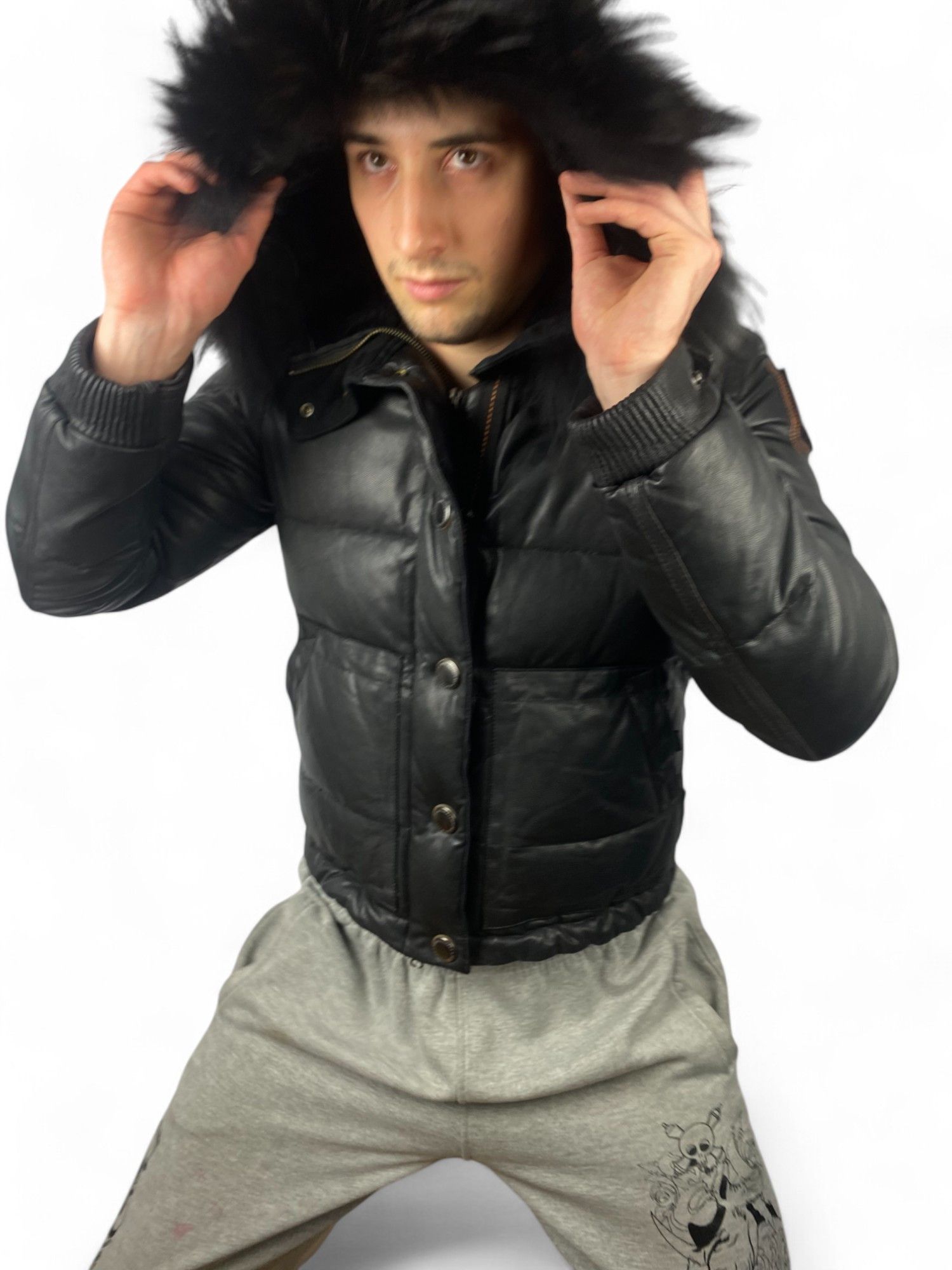 Parajumpers distressed leather parajumpers puffer jacket down feather Size S / US 4 / IT 40 - 5 Thumbnail
