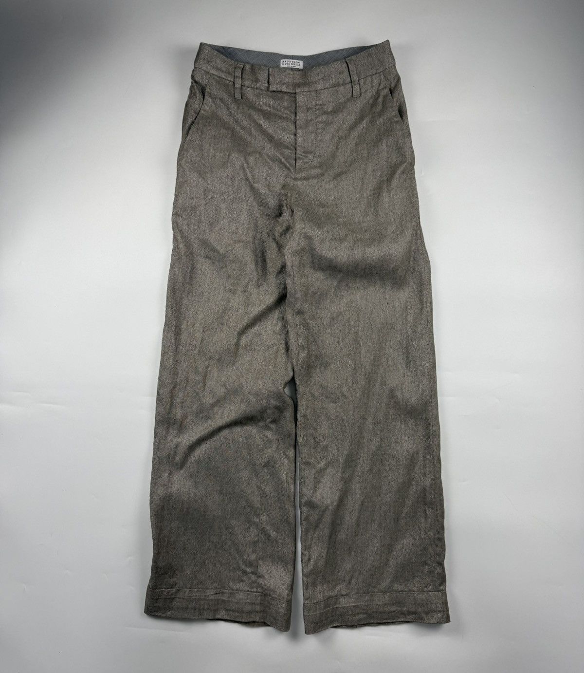 Brunello Cucinelli Brunello Cucinelli S/S’24 Sparkling Linen Flared Trouser Size 28" / US 6 / IT 42 - 2 Thumbnail