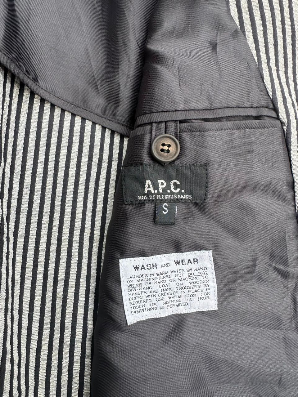 A.P.C. Vtg🔥A.P.C Striped Blazer Coat Jacket Size 38R - 7 Thumbnail