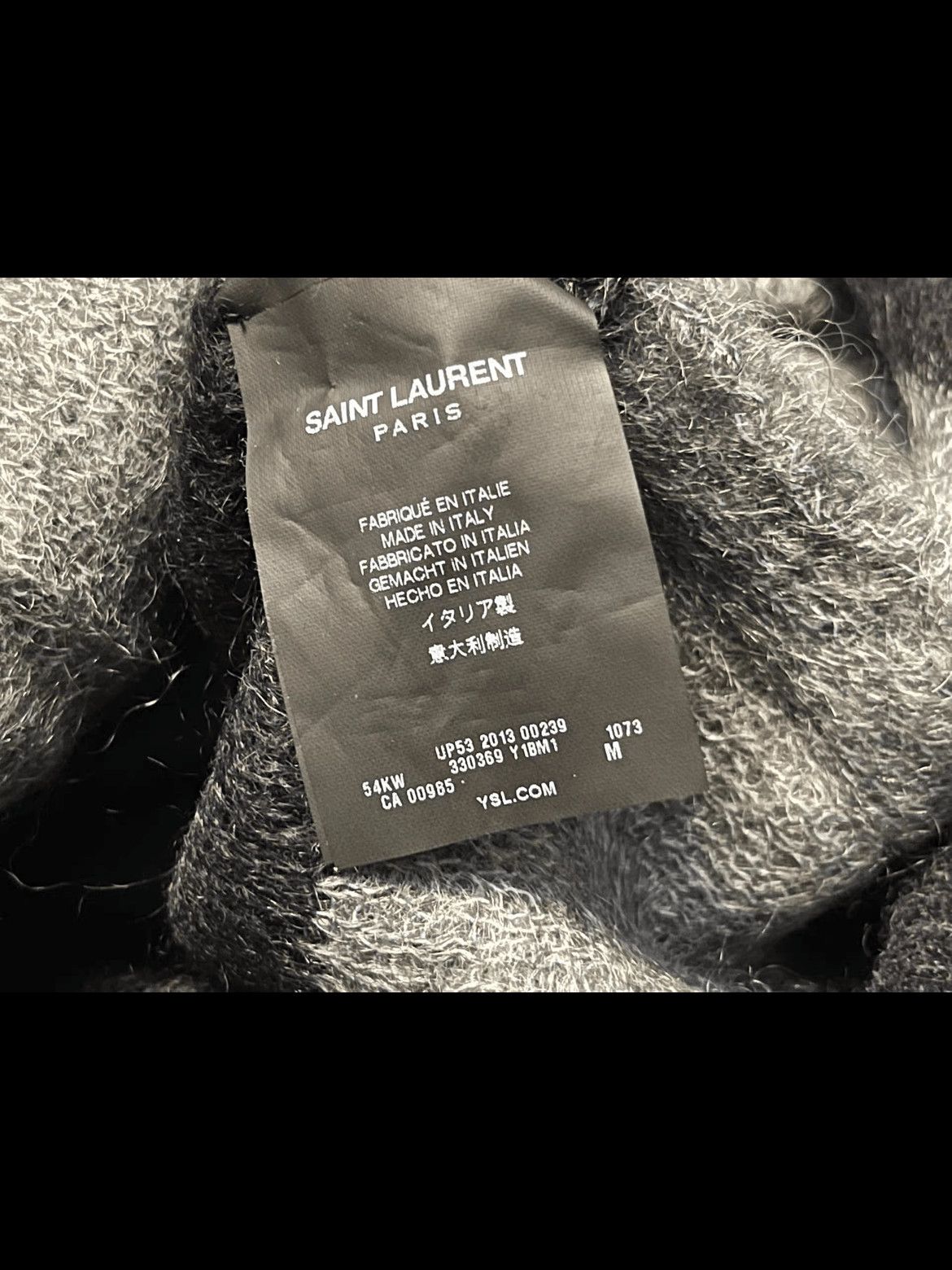 Saint Laurent Paris Saint Laurent Paris 13AW Mohair Stripe Cardigan Size US M / EU 48-50 / 2 - 3 Thumbnail