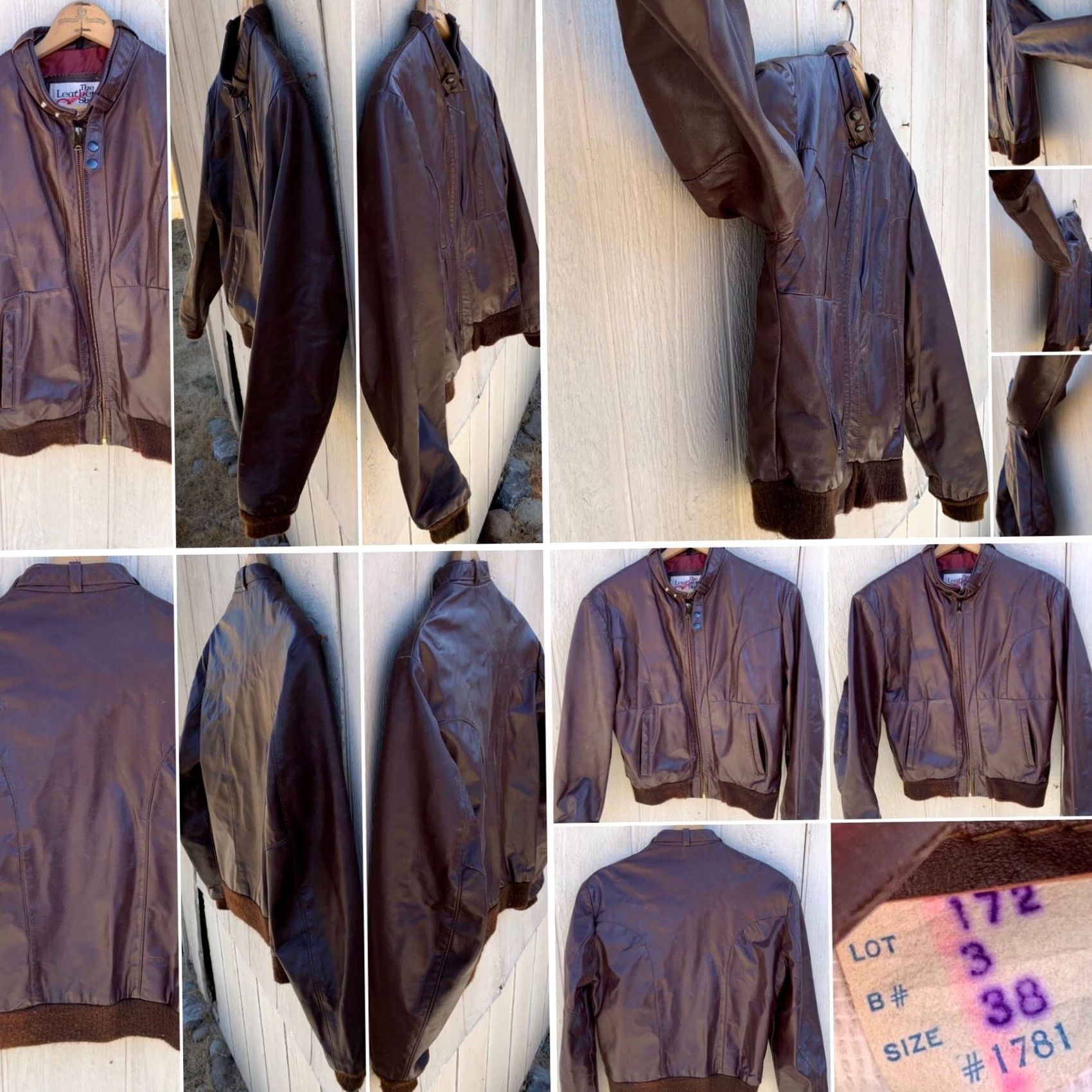 Sears VINTAGE Sears The Leather Shop leather jacket racer jacket 38 reg Brown Mens Jacket Size 38 Racer Vintage Leather Shop Sears Mens Jacket Size US XXS / EU 40 - 5 Thumbnail