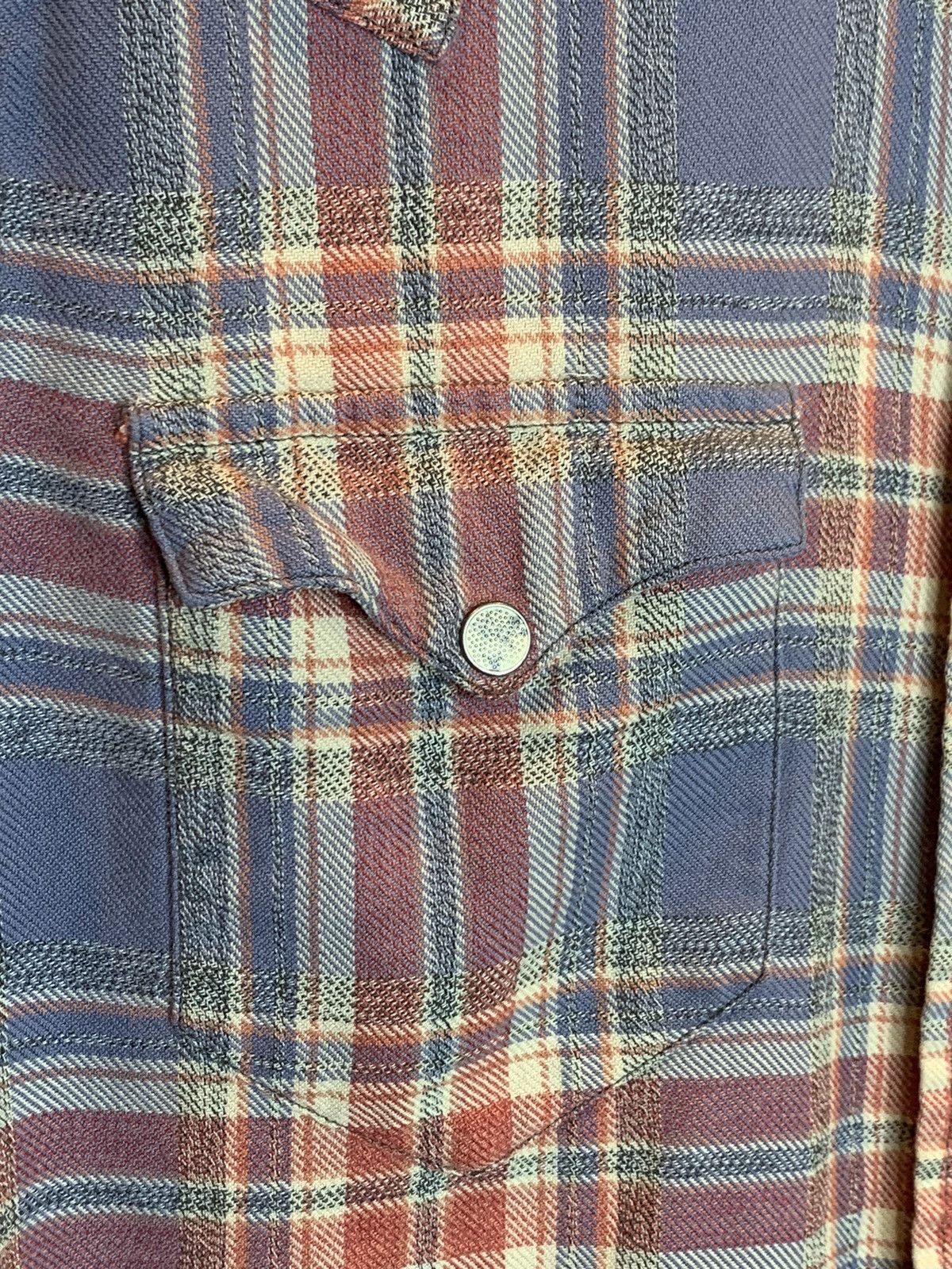 RRL Ralph Lauren RARE* RRL Ralph Lauren Plaid Distressed Western Button Shirt Size US S / EU 44-46 / 1 - 6 Thumbnail