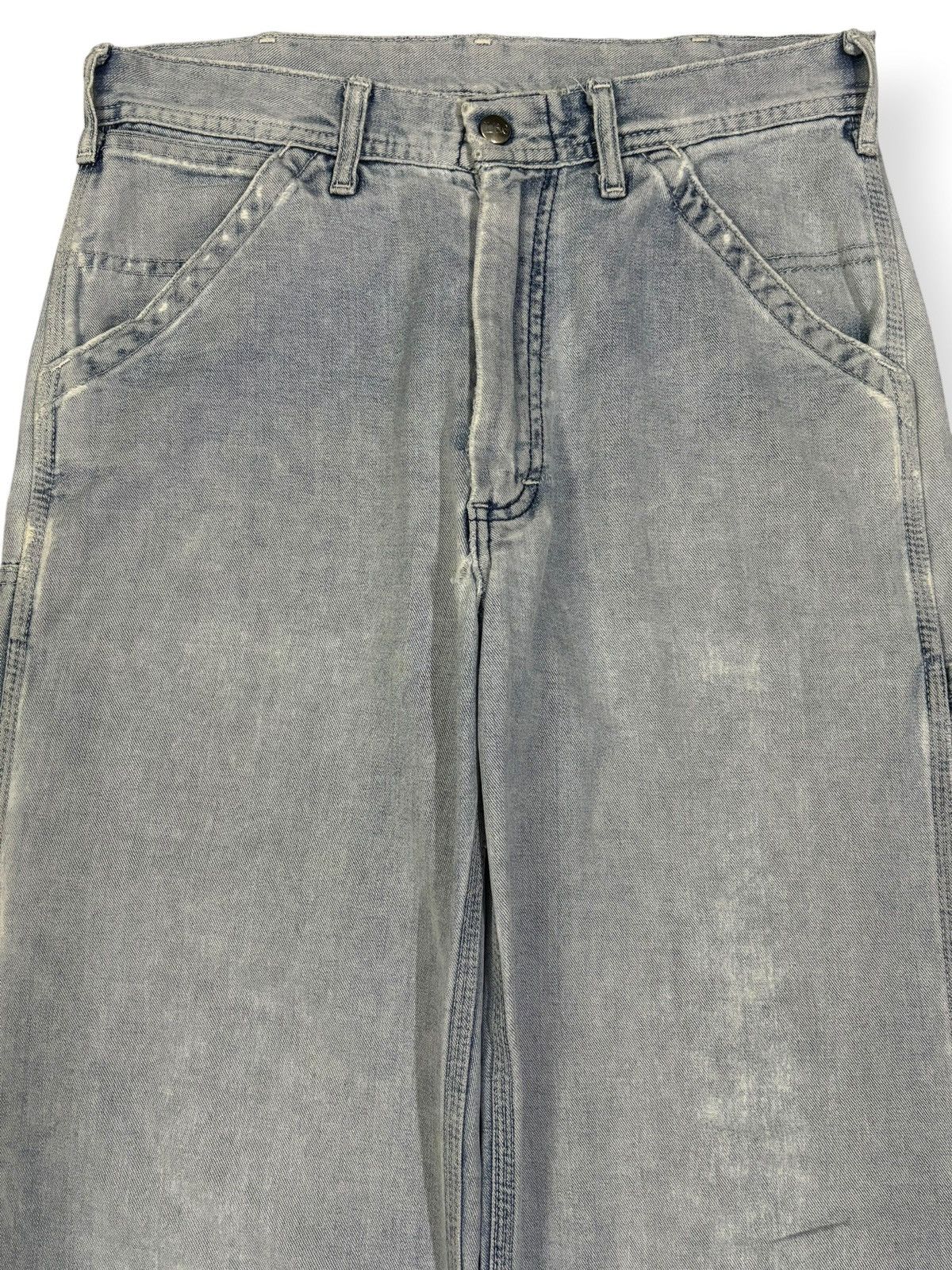 Issey Miyake × Lee Vintage 90s Lee Light Blue Wash Baggy Ripped Carpenter Jeans Size US 30 / EU 46 - 3 Thumbnail