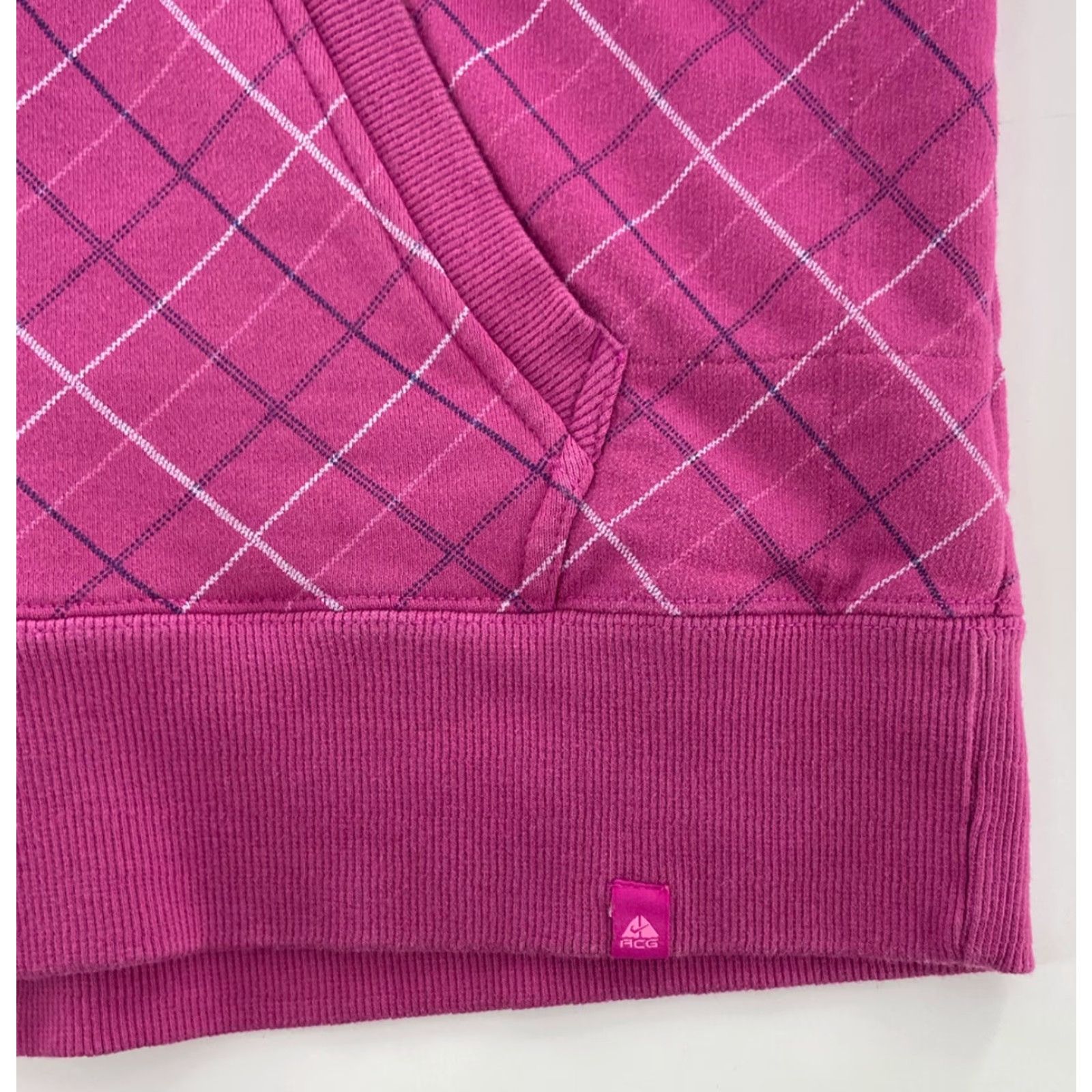Nike Nike ACG Hoodie Jacket Women's Large L Pink Full Zip Pockets Logo Cotton Blend Athletic Regular Zip Outdoor Size L / US 10 / IT 46 - 4 Thumbnail