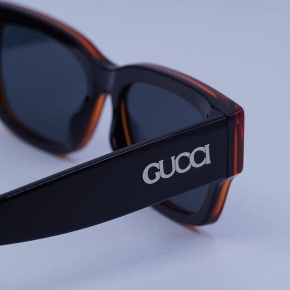 Gucci Gucci GG1794S 003 Sunglasses Transparent Orange/Black Square Size ONE SIZE - 10 Thumbnail