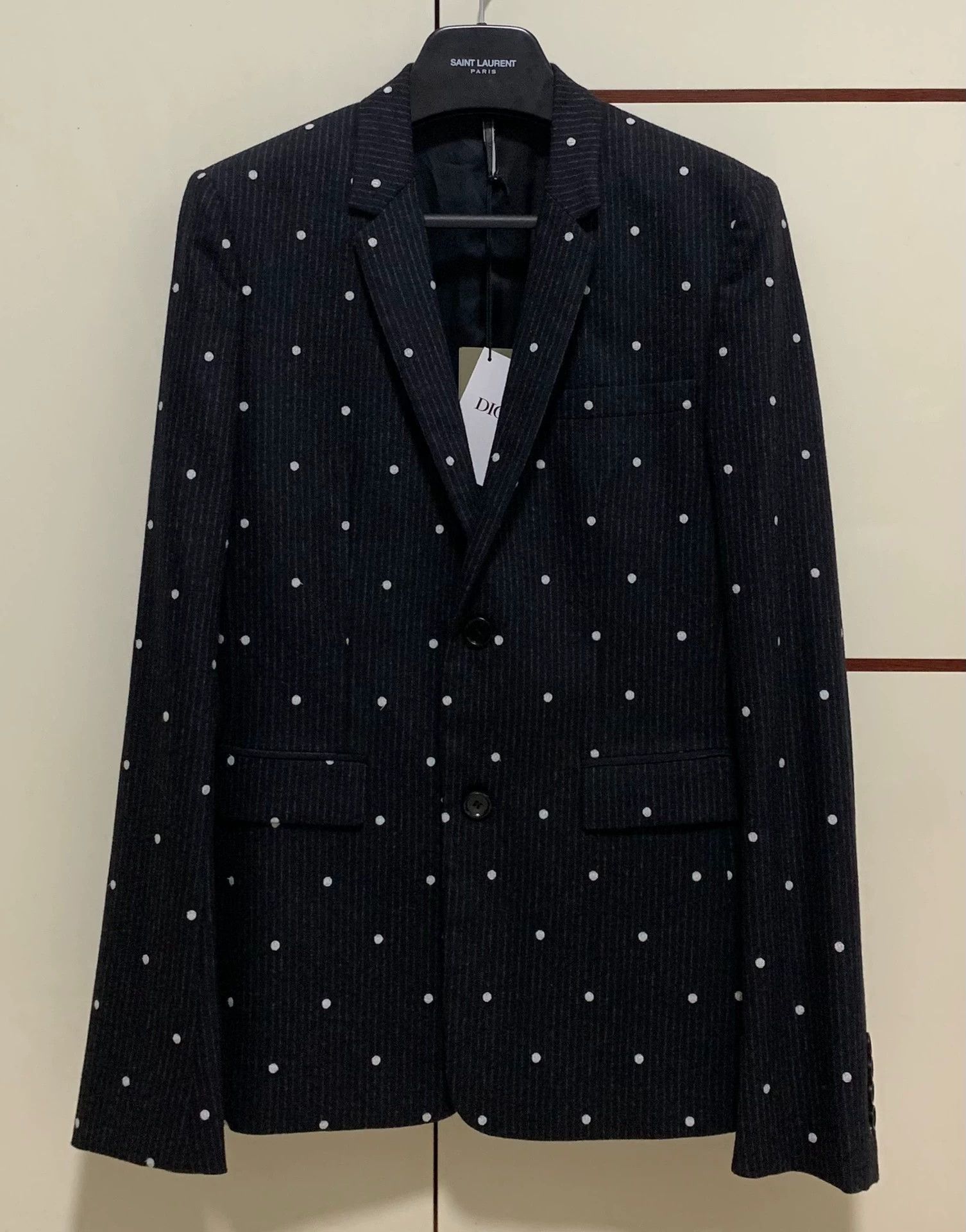 Dior Black Polka Dot Striped Blazer Size S Size US S / EU 44-46 / 1 - 1 Thumbnail