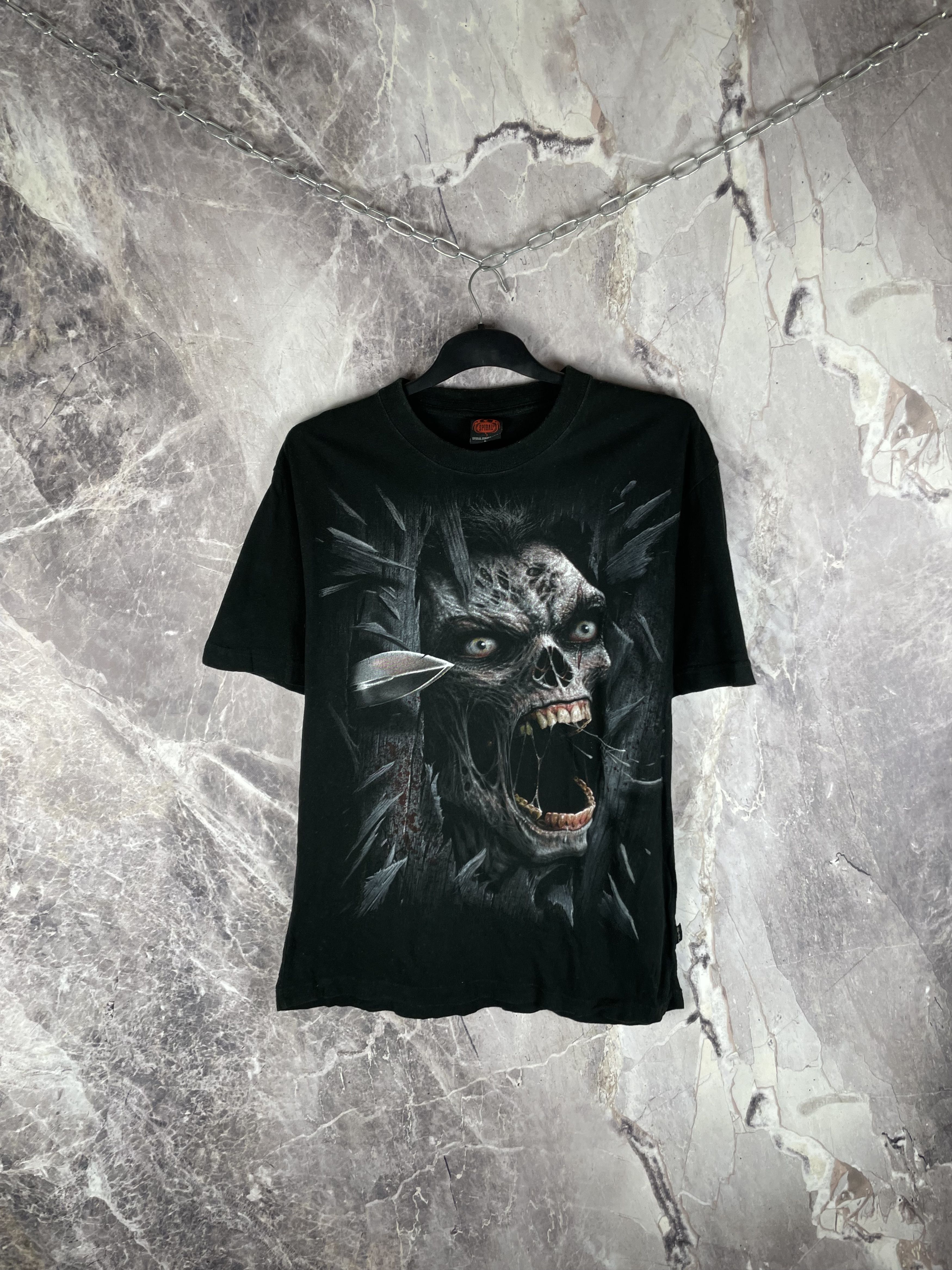 Band Tees vintage faded spiral skull shirt Size US L / EU 52-54 / 3 - 2 Thumbnail