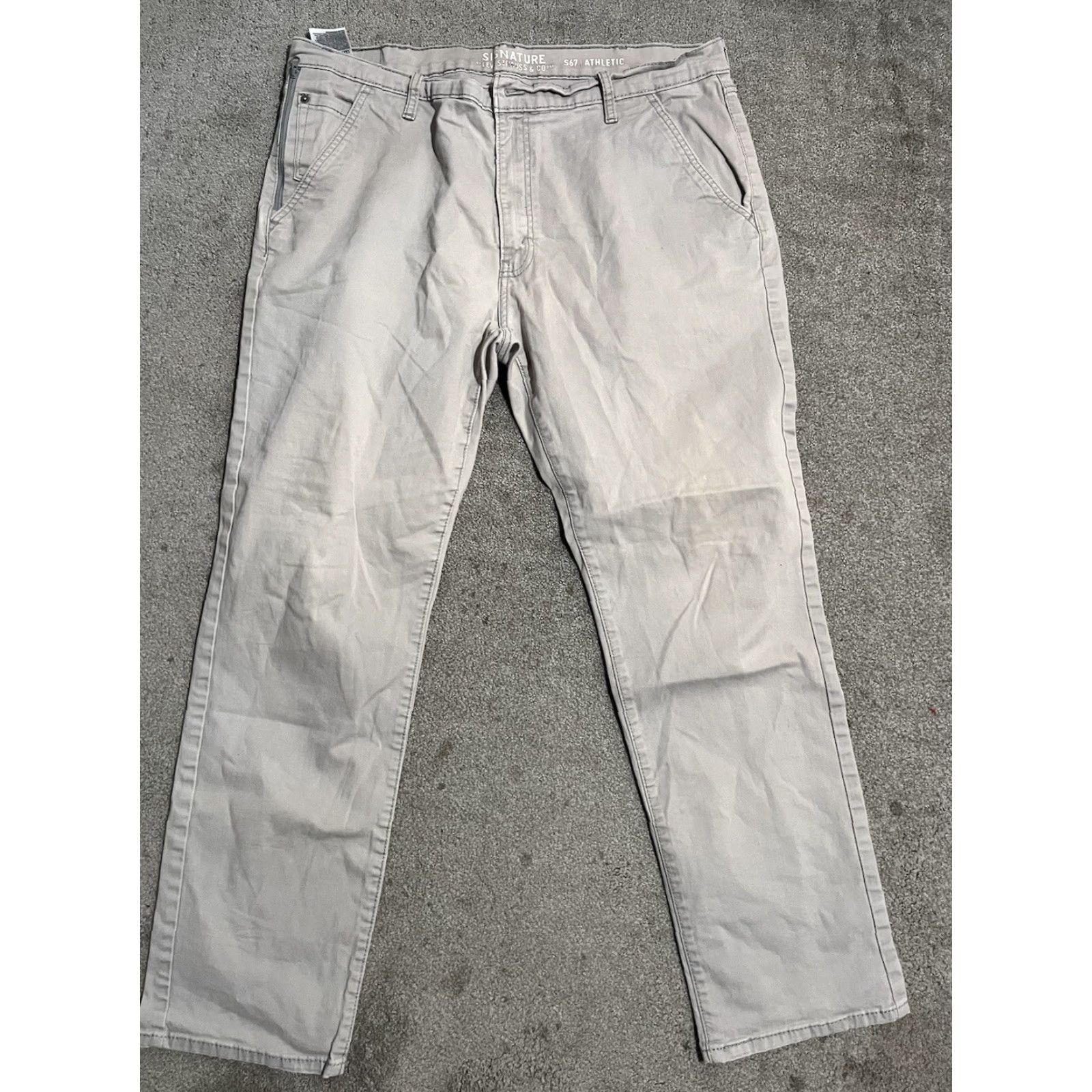 Levi's VINTAGE Levi's Signature Athletic Jean 38x32 Gray Mid Rise Pockets Mens Jeans Size US 38 / EU 54 - 4 Thumbnail