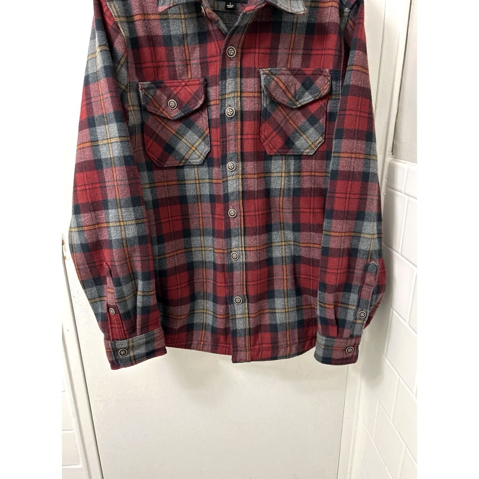 Lee Lee Shirt Mens S Red Plaid Flannel Lined Shacket Button Down Pockets Vintage: No Size US S / EU 44-46 / 1 - 3 Thumbnail