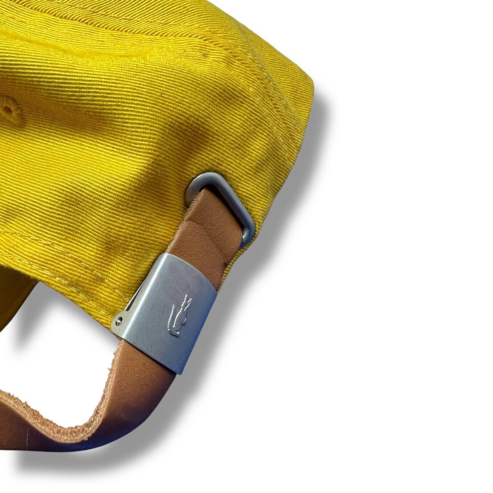 Lacoste Lacoste Yellow Cotton Cap Hat Adjustable Strapback Crocodile Size ONE SIZE - 7 Thumbnail