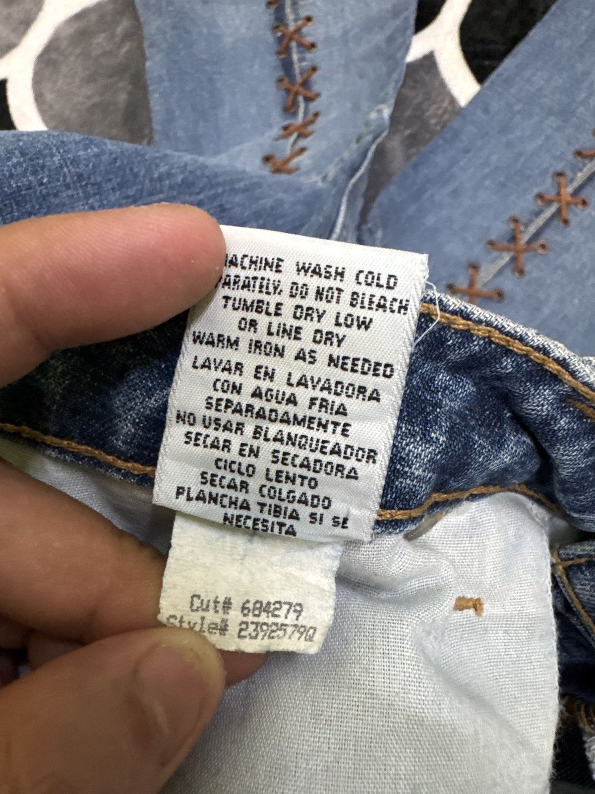 If Six Was Nine Vintage Lace-Up Flare L.e.i Jeans Boho Y2K Corset Pants Size US 30 / EU 46 - 14 Thumbnail