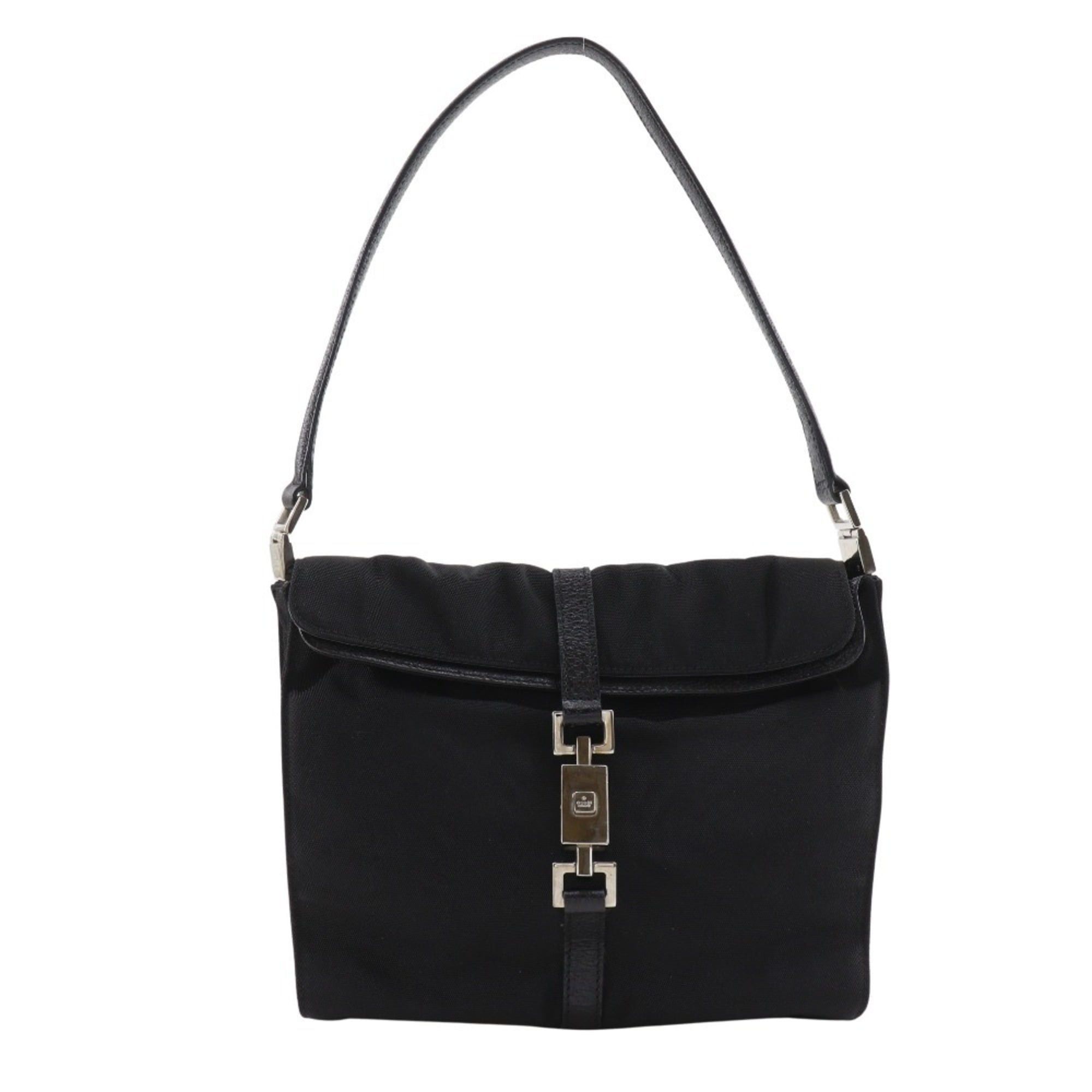 Gucci Gucci Jackie Shoulder Bag 001.3734.200047, Black Nylon Canvas, Flap, Women's Size ONE SIZE - 1 Thumbnail