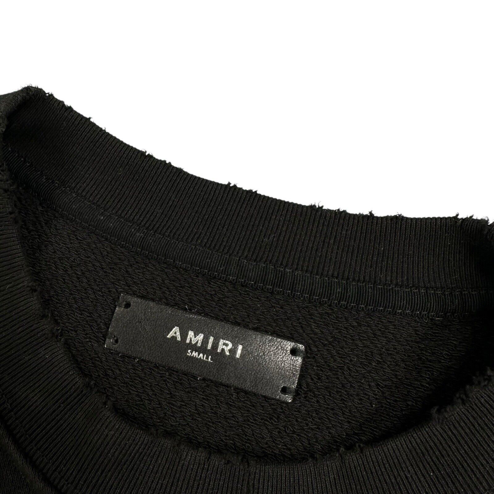 Amiri Amiri Size S Black Sweatshirt Distressed Yellow Chest Logo Size US S / EU 44-46 / 1 - 3 Thumbnail