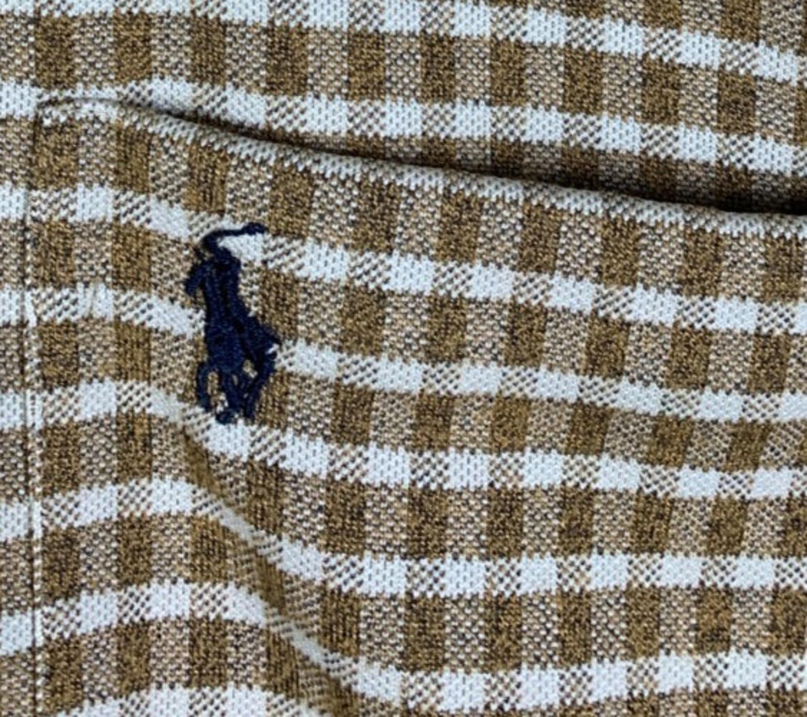 Polo Ralph Lauren Vintage 90's Polo Ralph Lauren Mens Brown Gingham POLO (271) Size US L / EU 52-54 / 3 - 4 Thumbnail