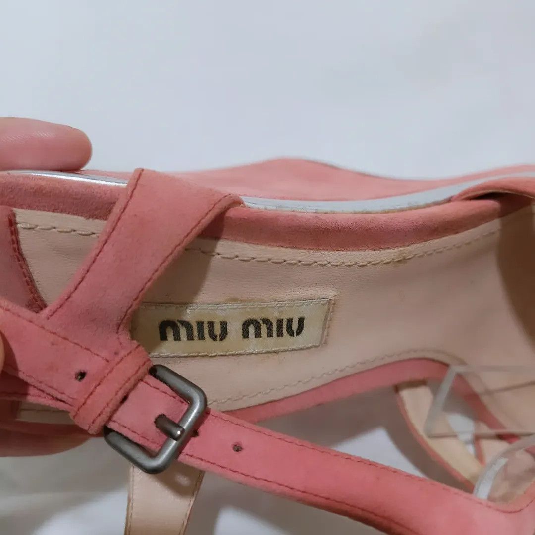 Miu Miu Miu Miu Pink Suede Wedges Size US 10 / IT 40 - 3 Thumbnail