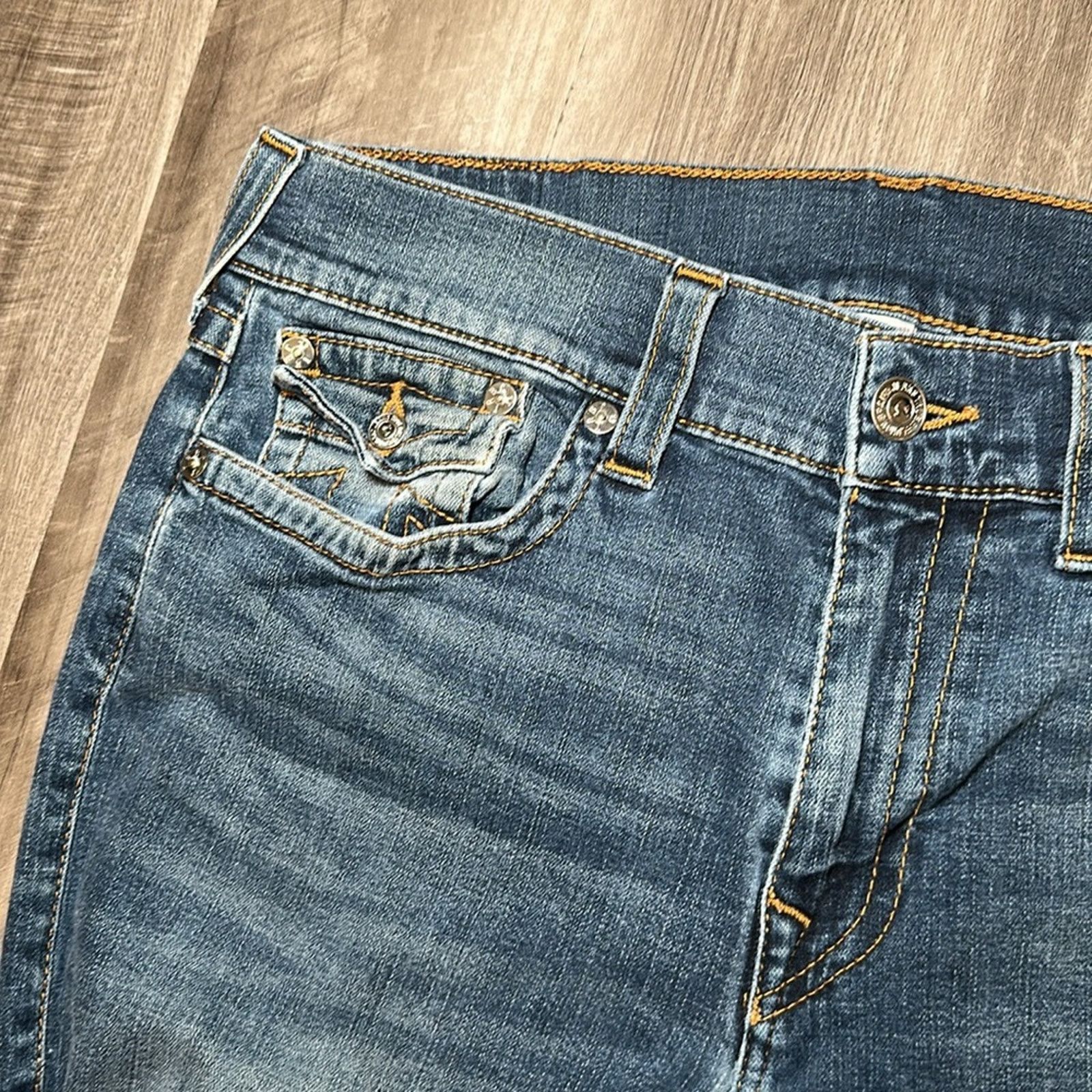 True Religion True Religion Ricky Flap Relaxed Straight Jeans - 36x27 Size US 36 / EU 52 - 6 Thumbnail
