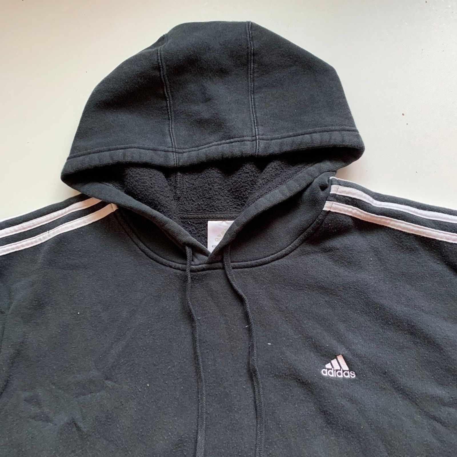 Adidas Vintage Y2K Adidas Hoodie Sweatshirt Size XL Black Rare Size US XL / EU 56 / 4 - 2 Thumbnail