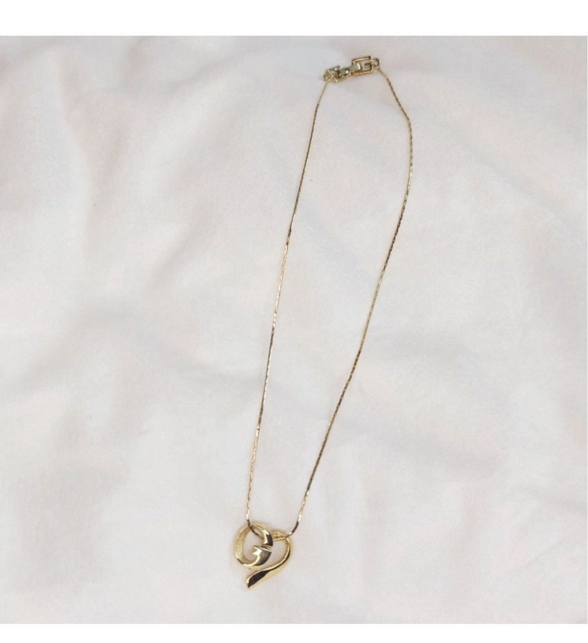 Givenchy Authentic Givenchy Rare Vintage GHeart Gold Vermeil Necklace Size ONE SIZE - 3 Thumbnail