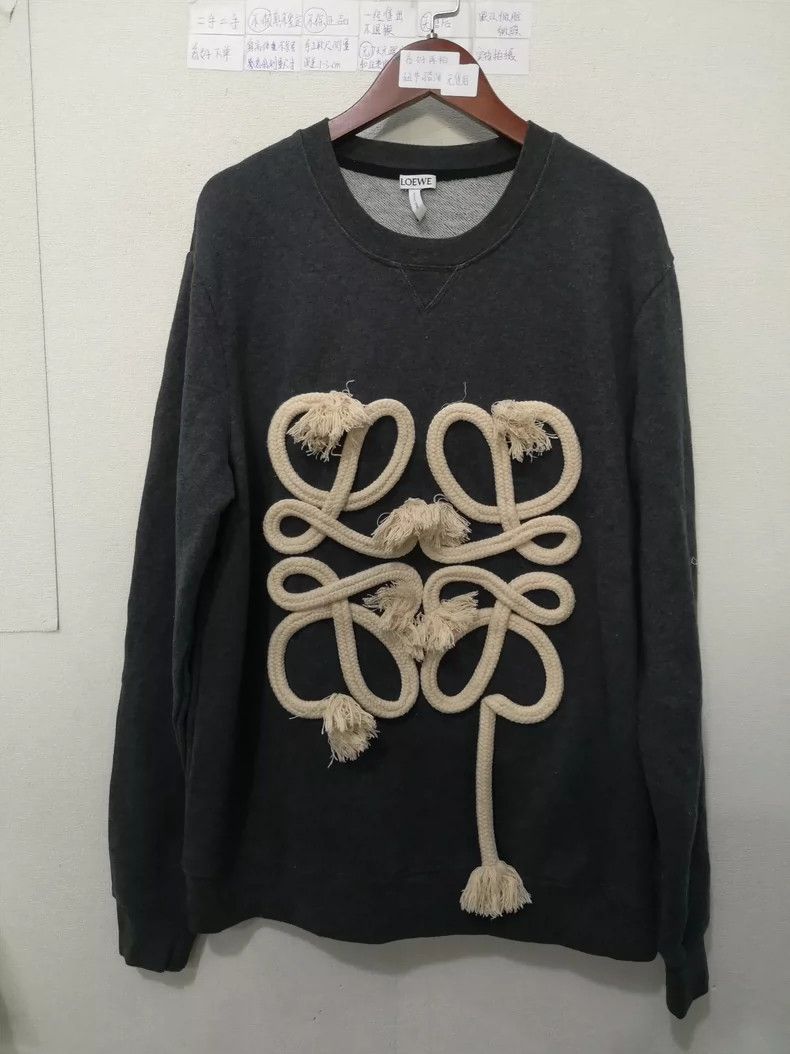 LOEWE Female grey long sleeve T-shirt hoodie
