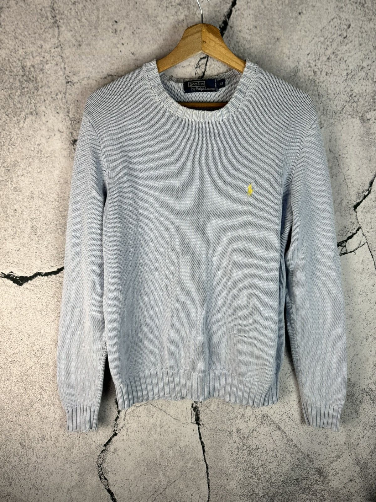 Vintage Vintage Polo Ralph Lauren Baby Blue Knit Sweater Size Size US XS / EU 42 / 0 - 1 Thumbnail