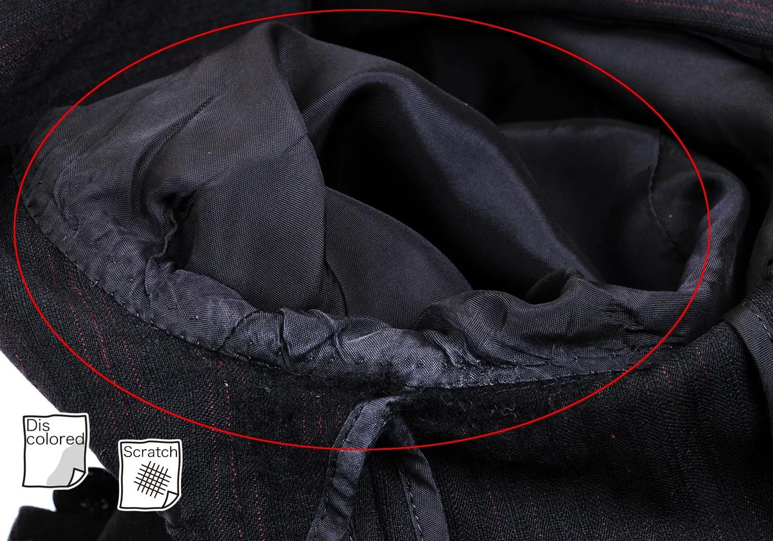 Comme des Garcons Homme Plus Layered Stripe Jacket in Black and Red, Size XS Size US XS / EU 42 / 0 - 18 Thumbnail