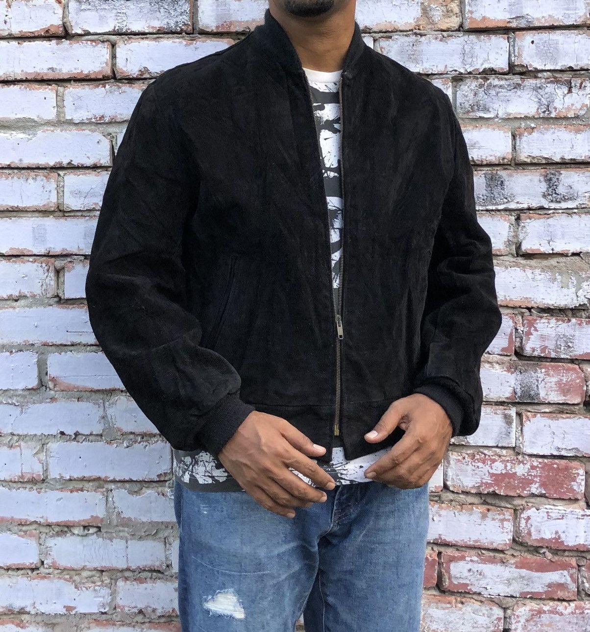 Schott Vintage SCHOTT NYC Suede Leather Bomber Jacket USA 🇺🇸 Size US M / EU 48-50 / 2 - 2 Thumbnail