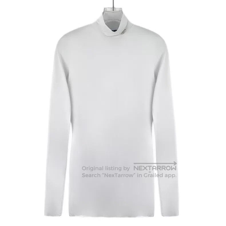 Prada Prada 22 white triangle high-necked long-sleeved T-shirt u Size XS / US 0-2 / IT 36-38 - 1 Thumbnail
