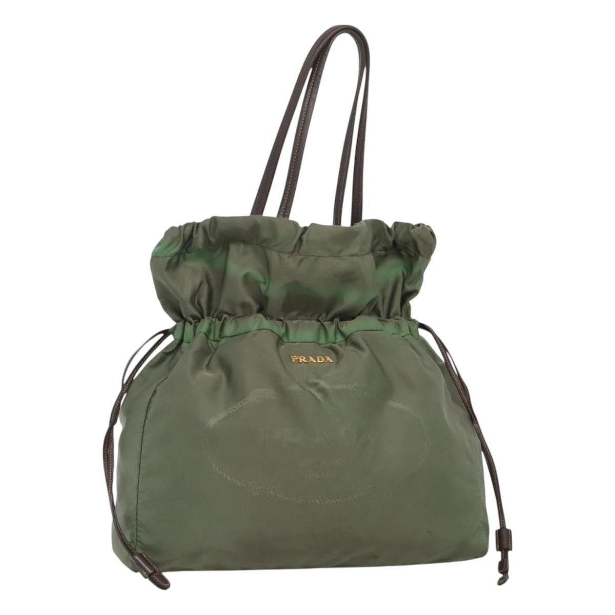 Prada PRADA Tote Bag Nylon Green Gold Size ONE SIZE - 1 Thumbnail