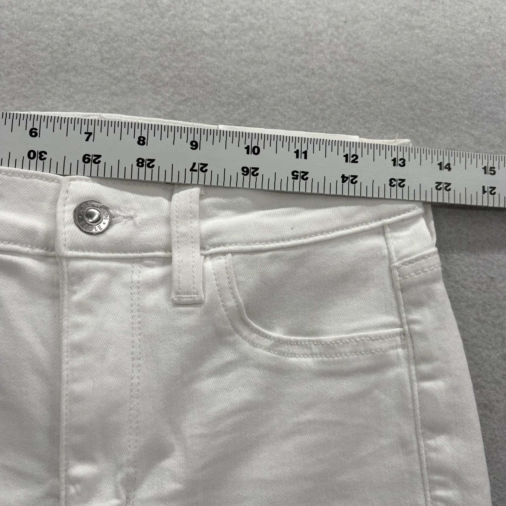 American Eagle Outfitters American Eagle Jegging Jeans Womens 4 Tall White High Rise Stretch Denim NWT Size 27" / US 4 / IT 40 - 7 Thumbnail