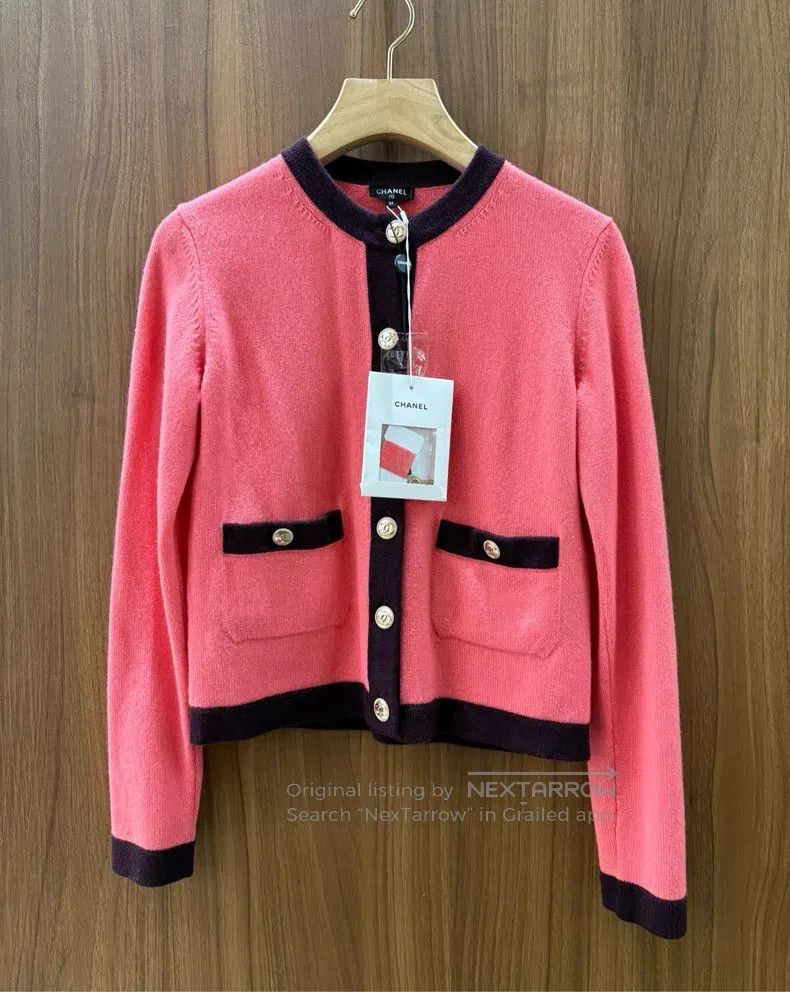 Chanel Chanel 20A cashmere colour block gold buckle cardigan coat Size XS / US 0-2 / IT 36-38 - 1 Thumbnail