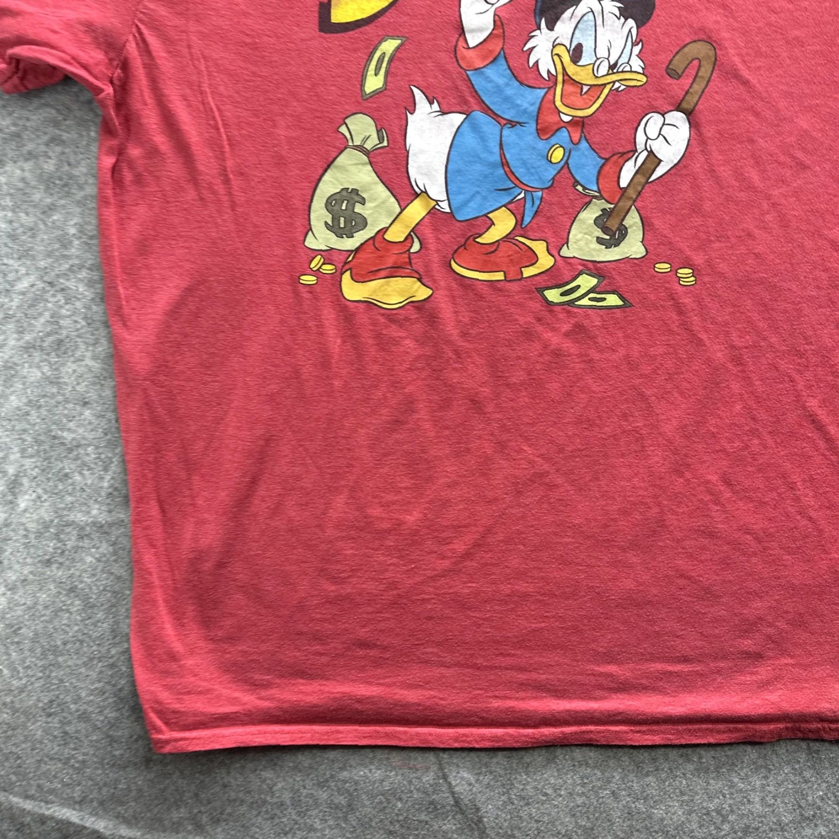 Disney Disney Shirt Mens 2XL Red DuckTales Scrooge McDuck Graphic Tee Cartoon Money Size US XXL / EU 58 / 5 - 5 Thumbnail