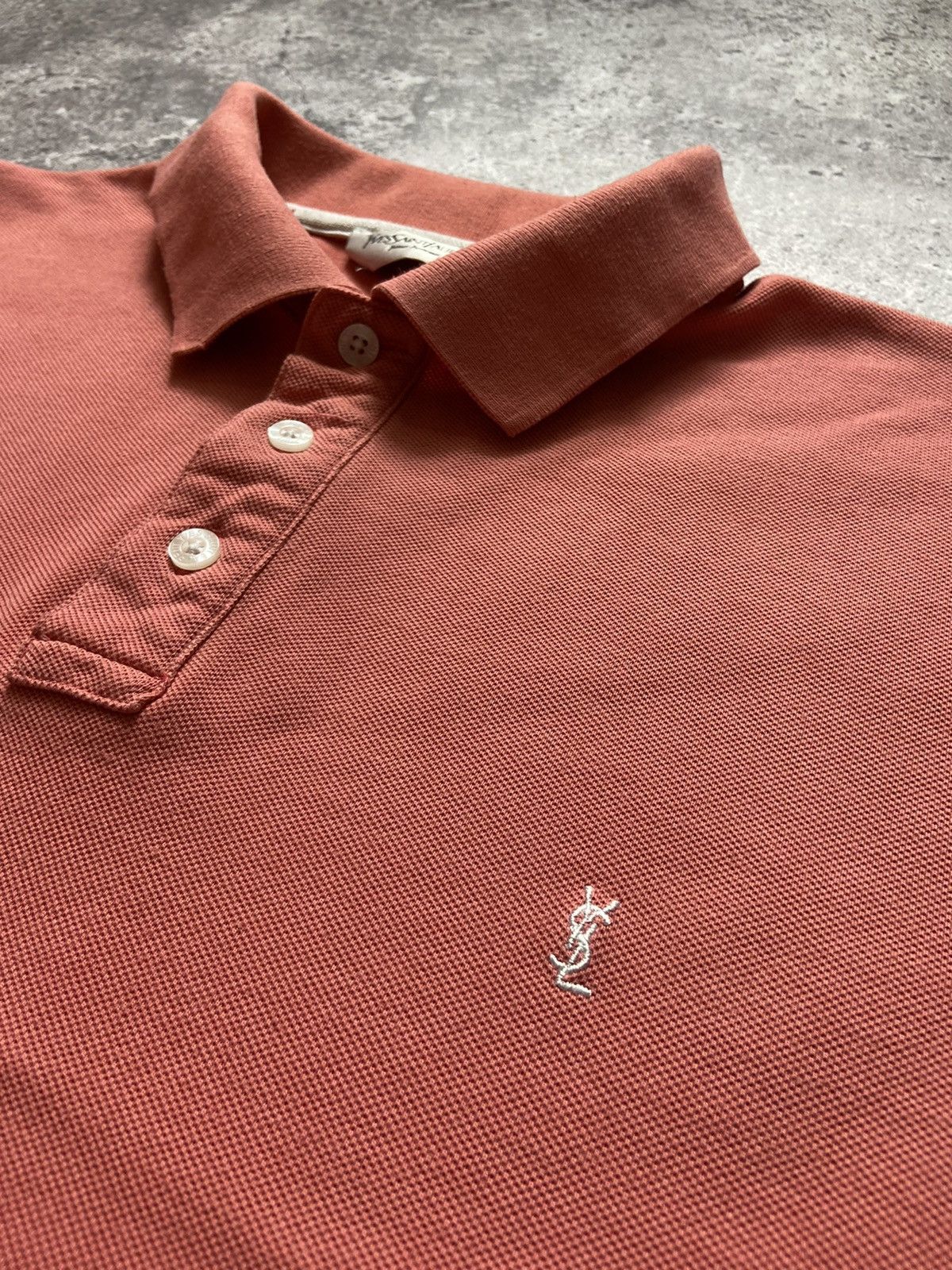 Yves Saint Laurent Vintage YSL Pink Polo Large Size US L / EU 52-54 / 3 - 2 Thumbnail