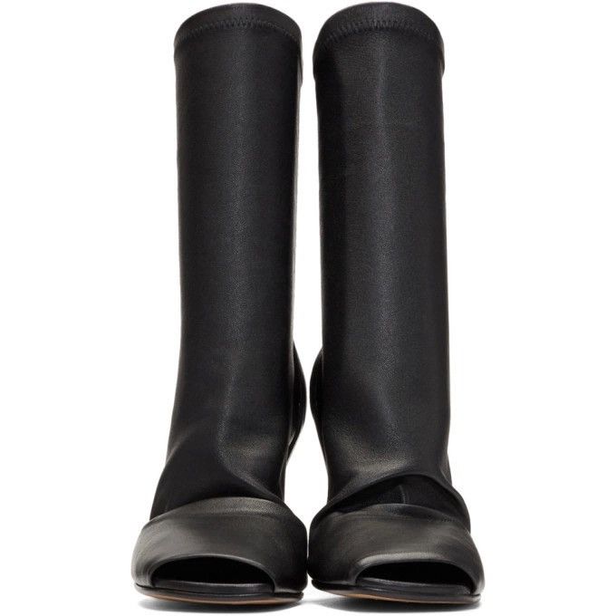 Rick Owens Rick Owens Black Open Toe Sock Wedge Boots Size US 7 / IT 37 - 10 Thumbnail