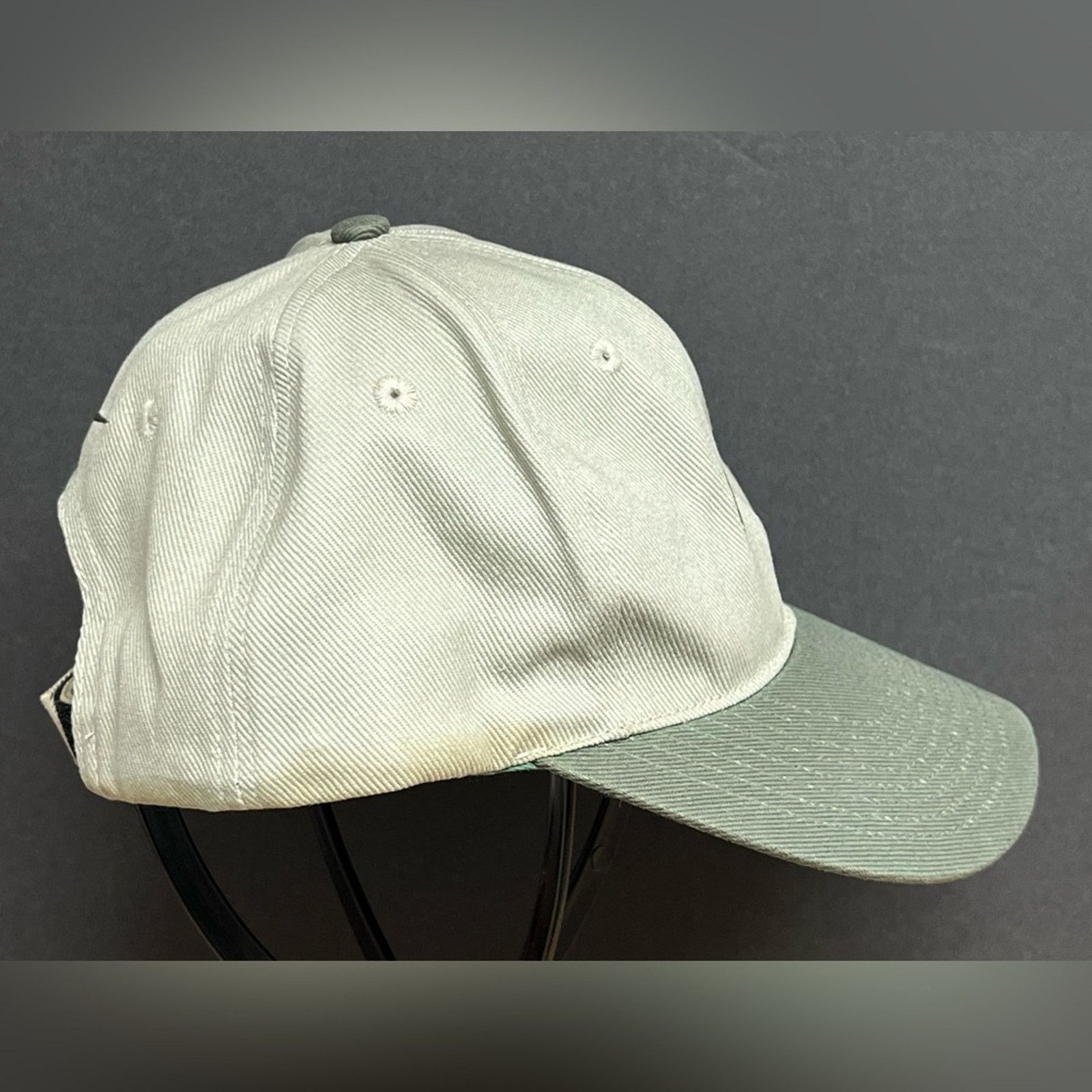 Nike NIKE Strapback Hat VTG Olive Beige Center Swoosh Golf Cap Size ONE SIZE - 2 Thumbnail