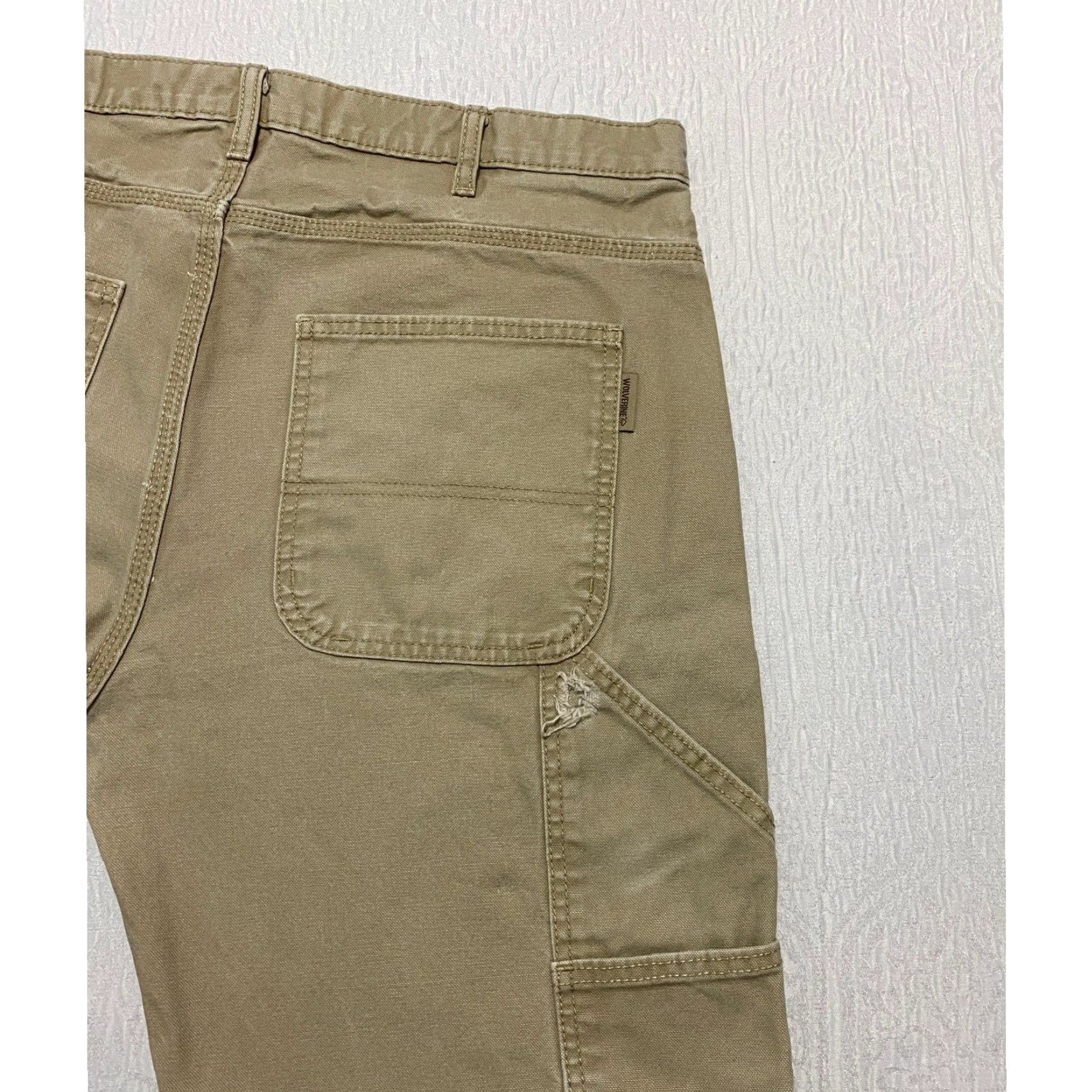 Vintage Wolverine Carpenter Work Pants Men's 38×30 Brown Canvas Size US 38 / EU 54 - 3 Thumbnail