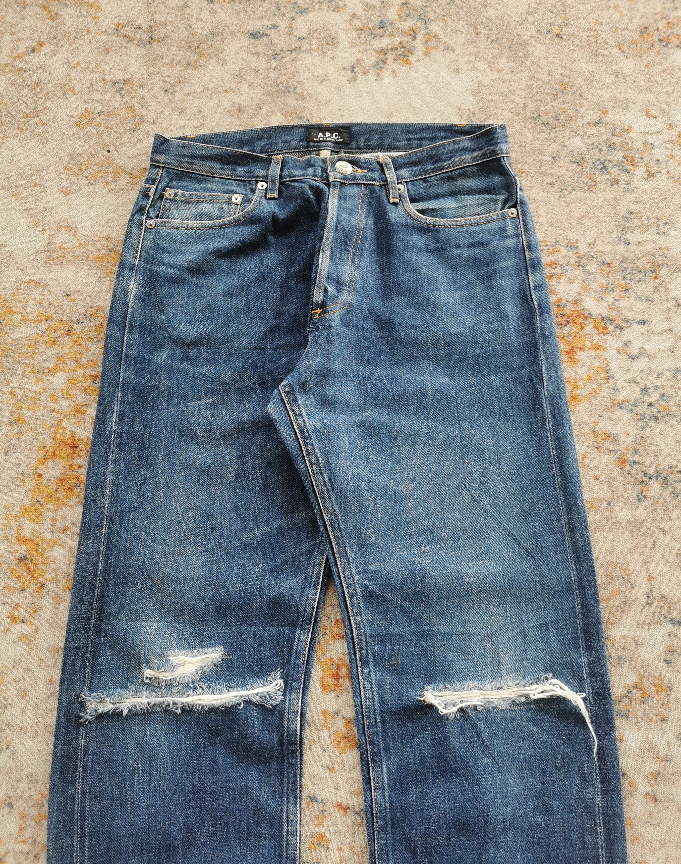 A.P.C. Vintage A.P.C. Hipster Nicely Disstressed Selvedge Jeans Size US 30 / EU 46 - 5 Thumbnail