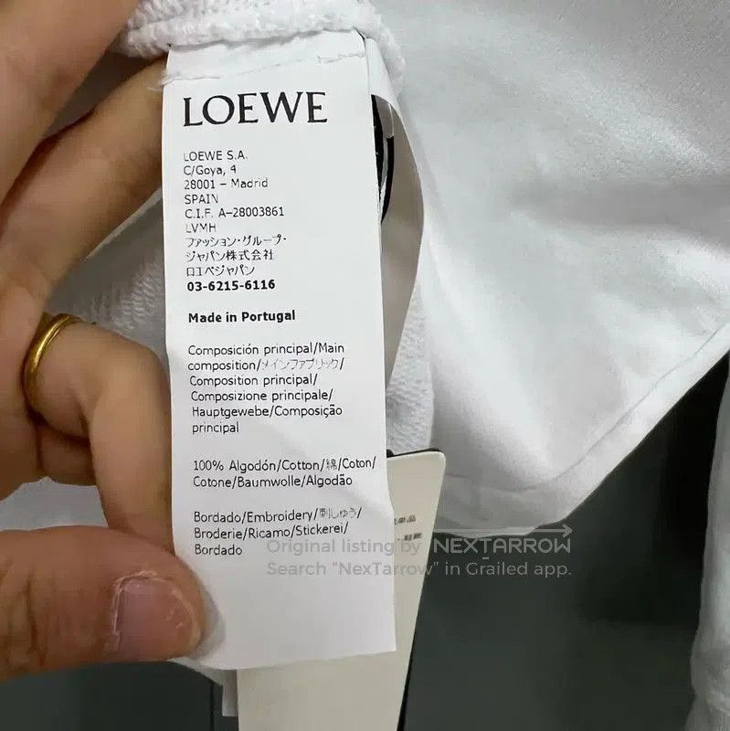 Loewe Loewe White Cotton Long Sleeve Sweatshirt . Size XL / US 12-14 / IT 48-50 - 4 Thumbnail