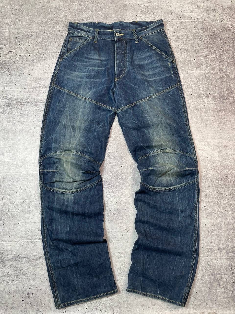 G-Star Vintage G Star Raw Elwood Biker Knee Denim Jeans Y2K Size US 32 / EU 48 - 1 Thumbnail