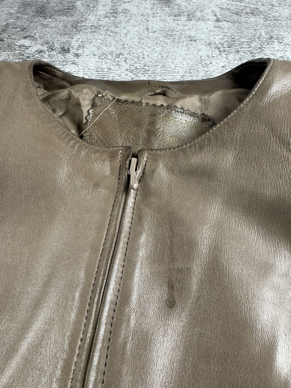 Claude Montana CLAUDE MONTANA VEST AGNEAU PLONGE 80S LEATHER COAT JACKET Size XL / US 12-14 / IT 48-50 - 13 Thumbnail