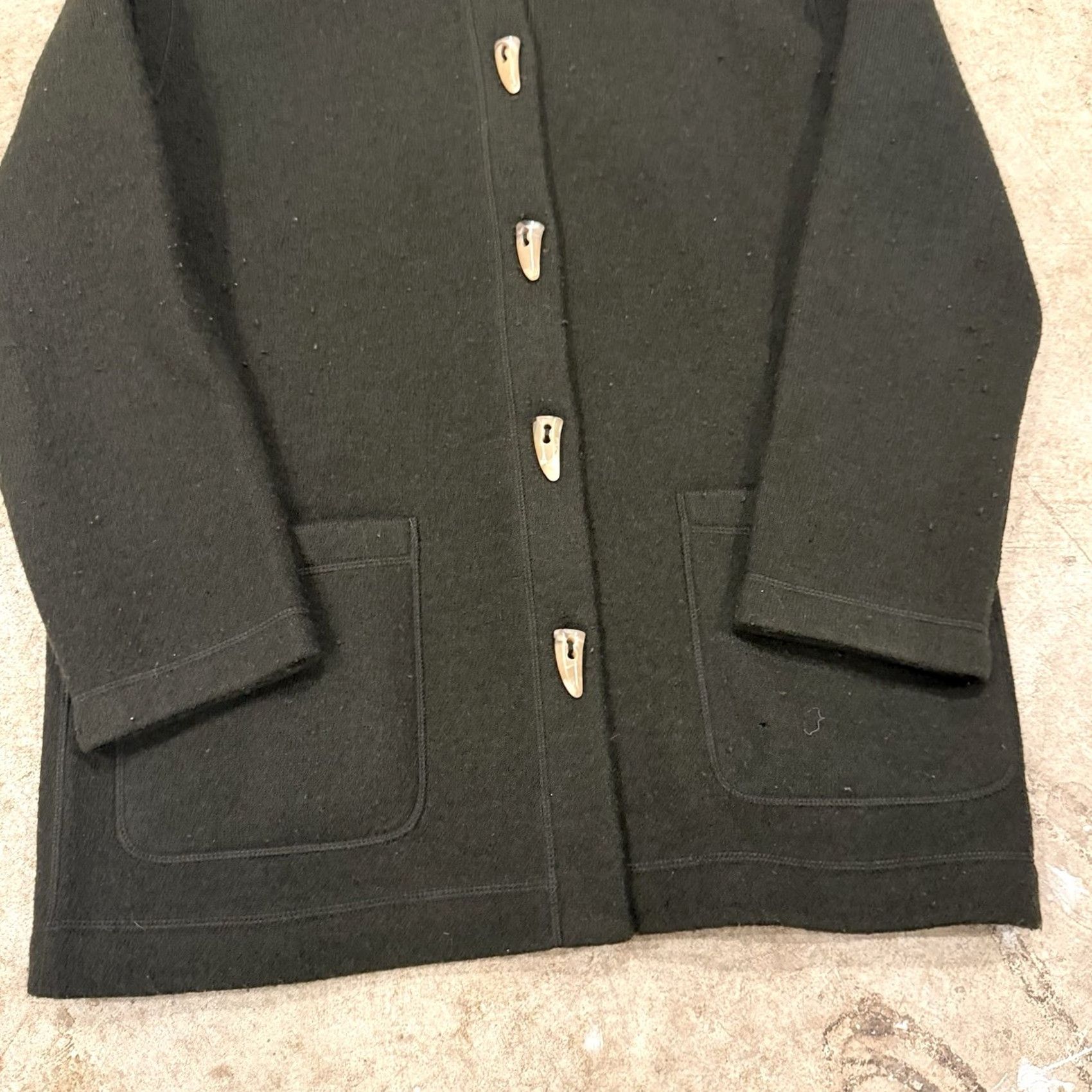 Jones New York VINTAGE Jones New York Sport Jacket M Wool Hooded Toggle Button Winter Green Womens Size M / US 6-8 / IT 42-44 - 5 Thumbnail