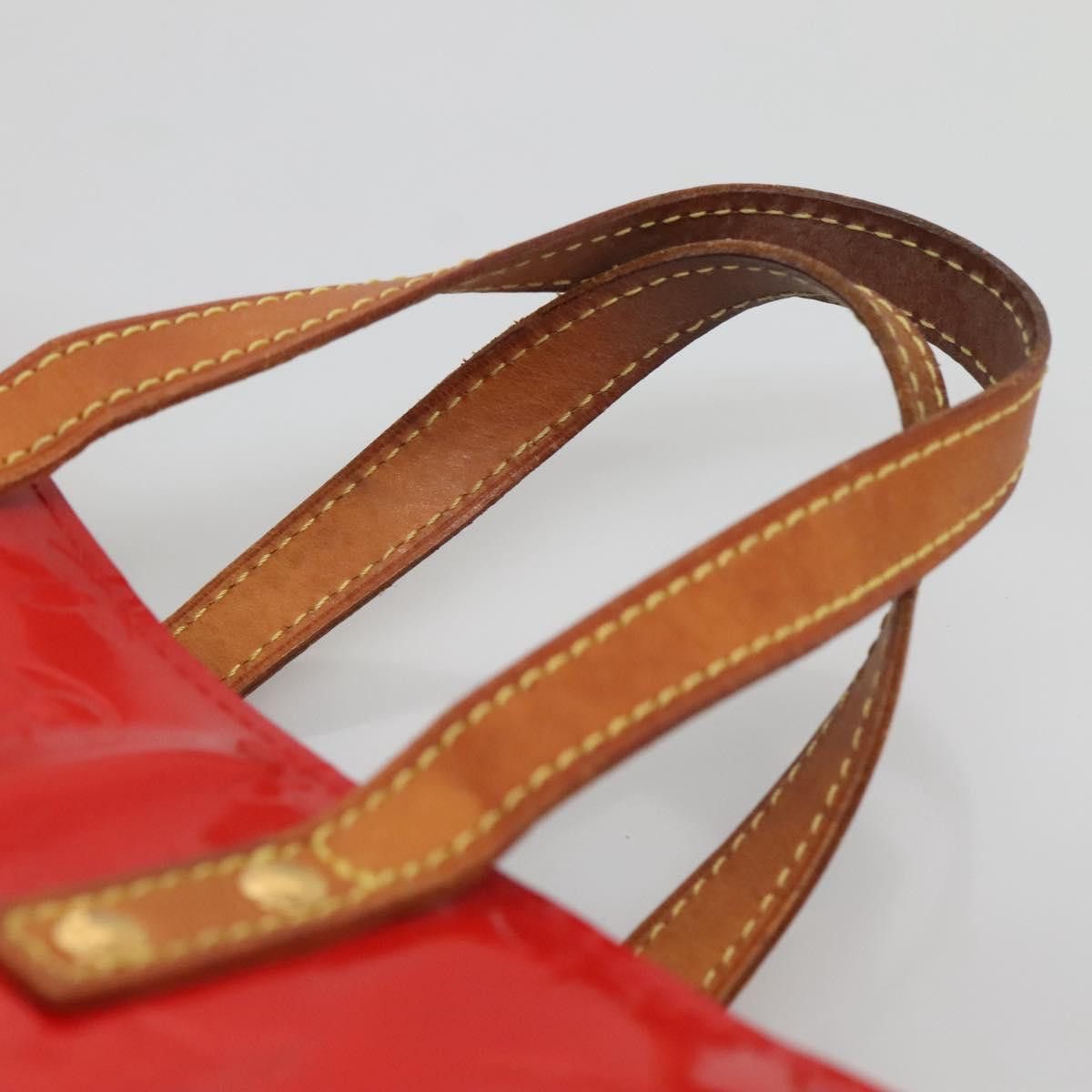 Louis Vuitton LOUIS VUITTON Monogram Vernis Reade PM Hand Bag Red Rouge Size ONE SIZE - 9 Thumbnail