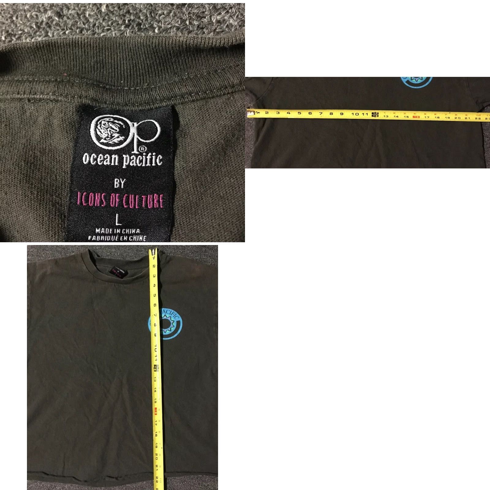 Ocean Pacific VINTAGE Ocean Pacific Crop Shirt Womens Large Black Cropped Surf Beach 90s Ocean Pacific Hawaii North Shore Waves Surf Shippable Fireworks Size L / US 10 / IT 46 - 8 Thumbnail