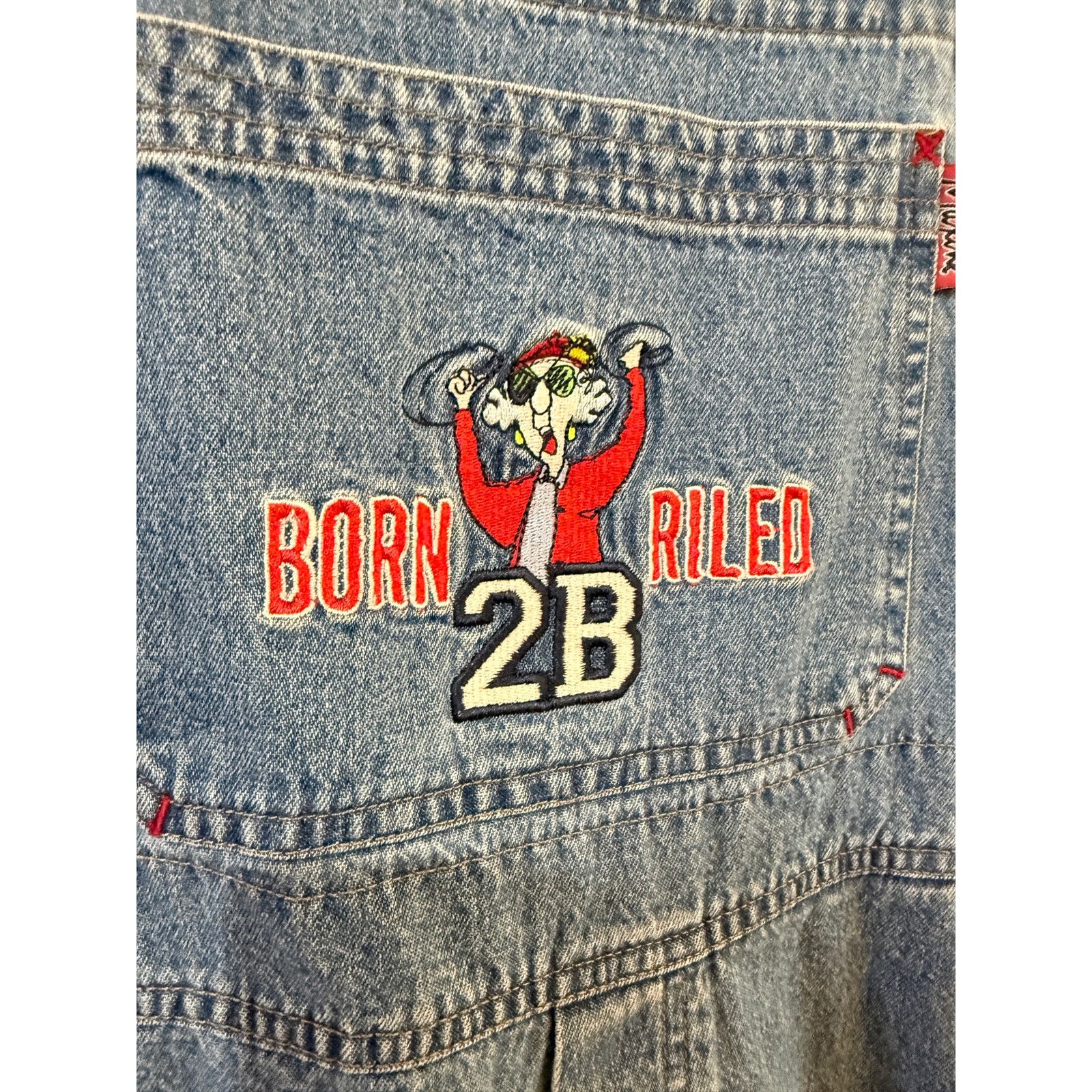 Other 90s Y2K Maxine Embroidered Shortalls Size 36" / US 14 / IT 50 - 7 Thumbnail