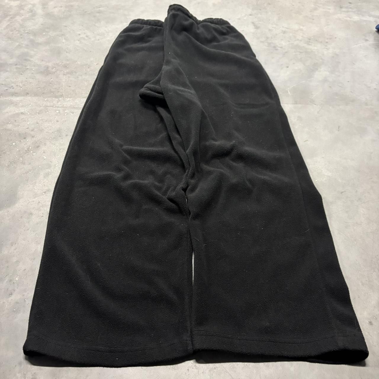 Japanese Brand × Vintage Crazy Vintage Y2K/2000s Baggy Black Fleece Wide Leg Skater Style Opium Sweatpants! Size US 34 / EU 50 - 3 Thumbnail
