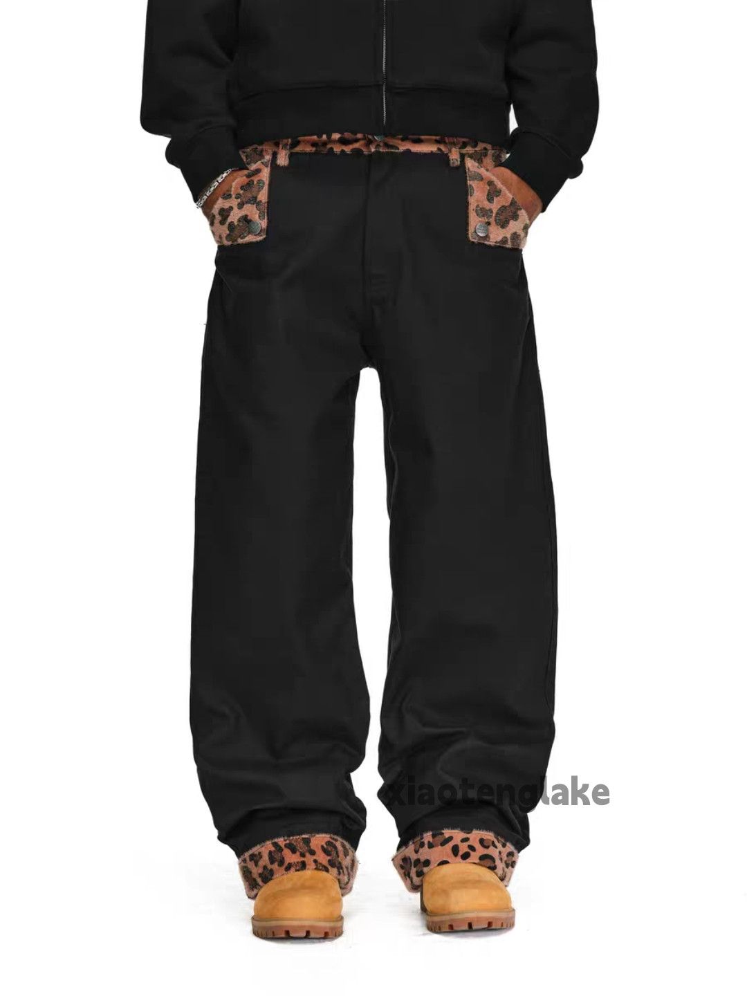 Vintage Unisex outdoor utility leopard pattern patchwork pants Size US 34 / EU 50 - 3 Thumbnail