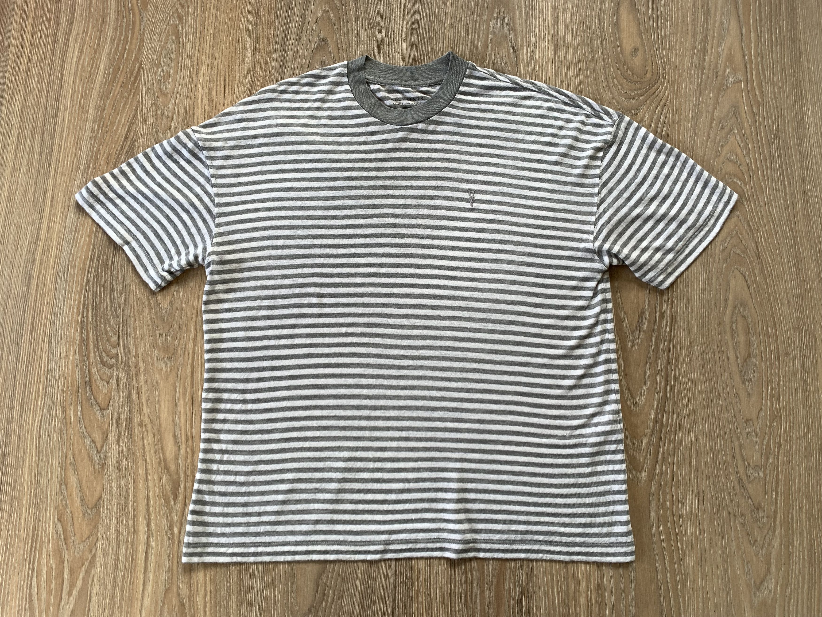 Allsaints Allsaints Oversized Stripe Cotton T-Shirt Size US XL / EU 56 / 4 - 2 Thumbnail